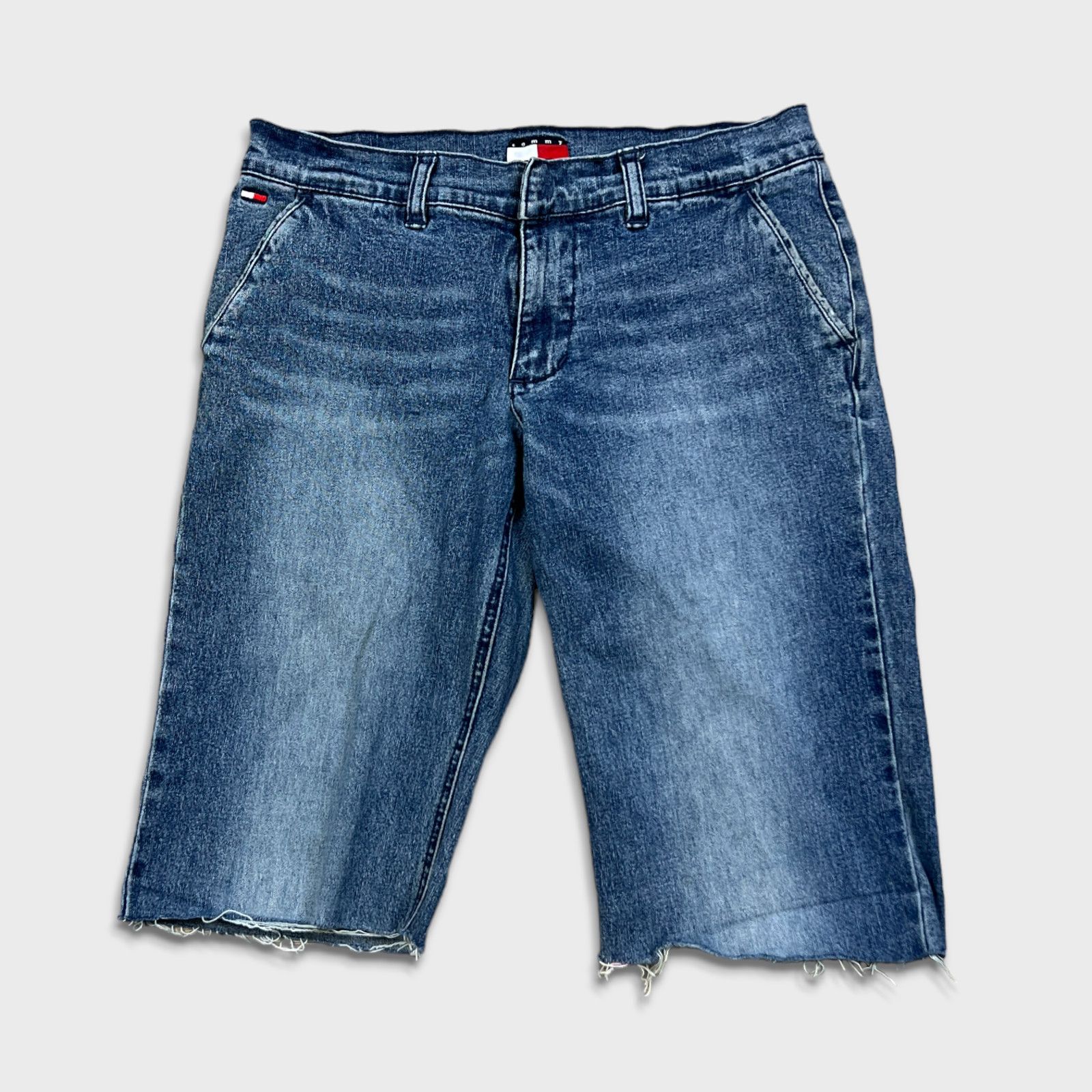 Tommy Hilfiger × Vintage Vintage 90s Tommy Hilfiger Shorts Tommy Jeans Fray Denim Size US 28 / EU 44 - 1 Thumbnail