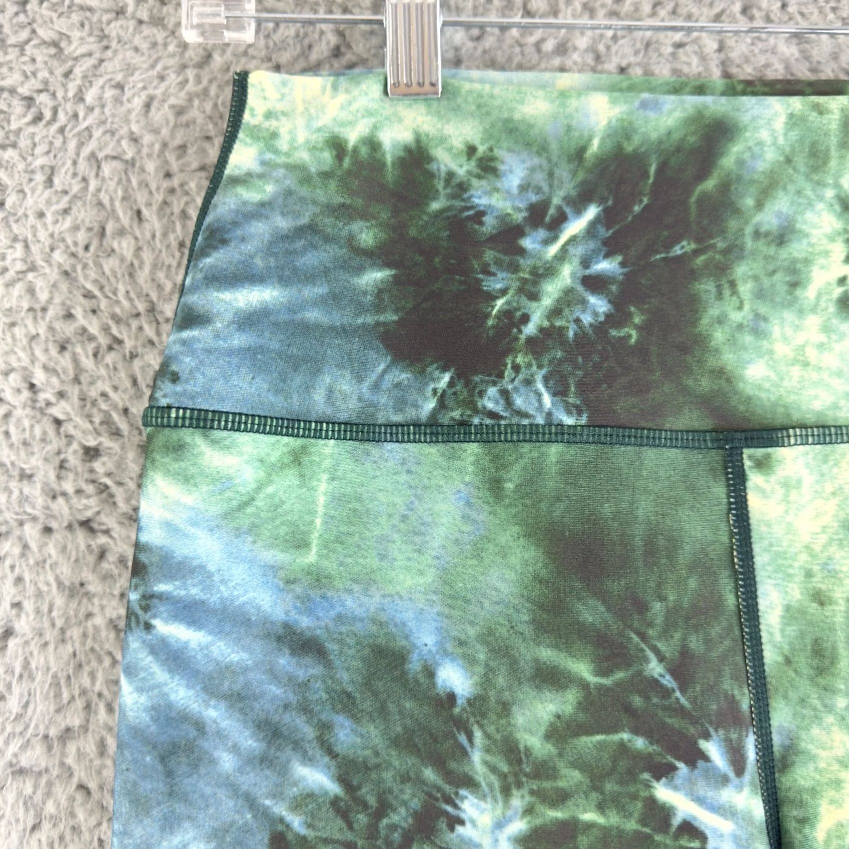 Carbon Carbon38 Womens Medium Green Tie Dye High Rise 7/8 Leggings Workout Yoga Size 32" / US 10 / IT 46 - 4 Thumbnail