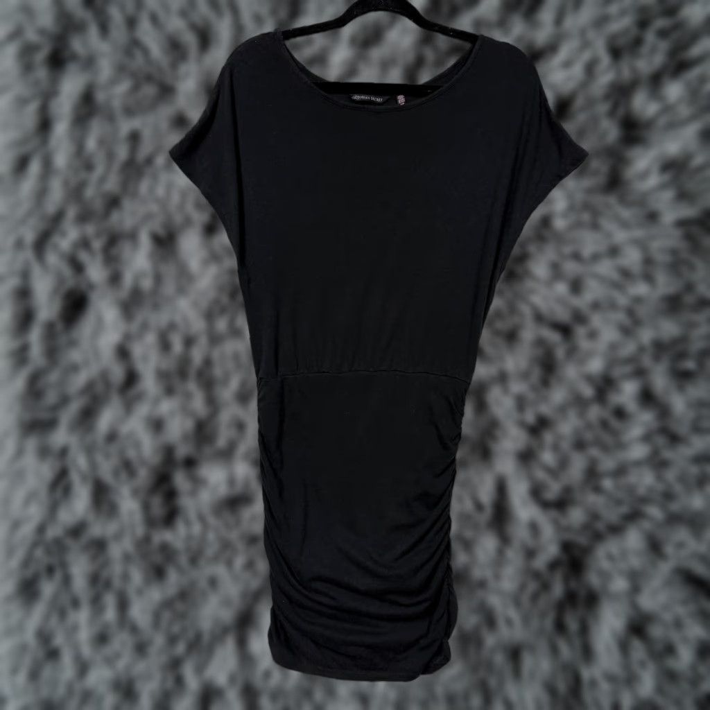 Victoria's Secret Victoria's Secret Dress Small Black Bodycon Jersey Ruched Clubwear Dress Womens S Black Jersey Bodycon Clubwear Size S / US 4 / IT 40 - 1 Thumbnail