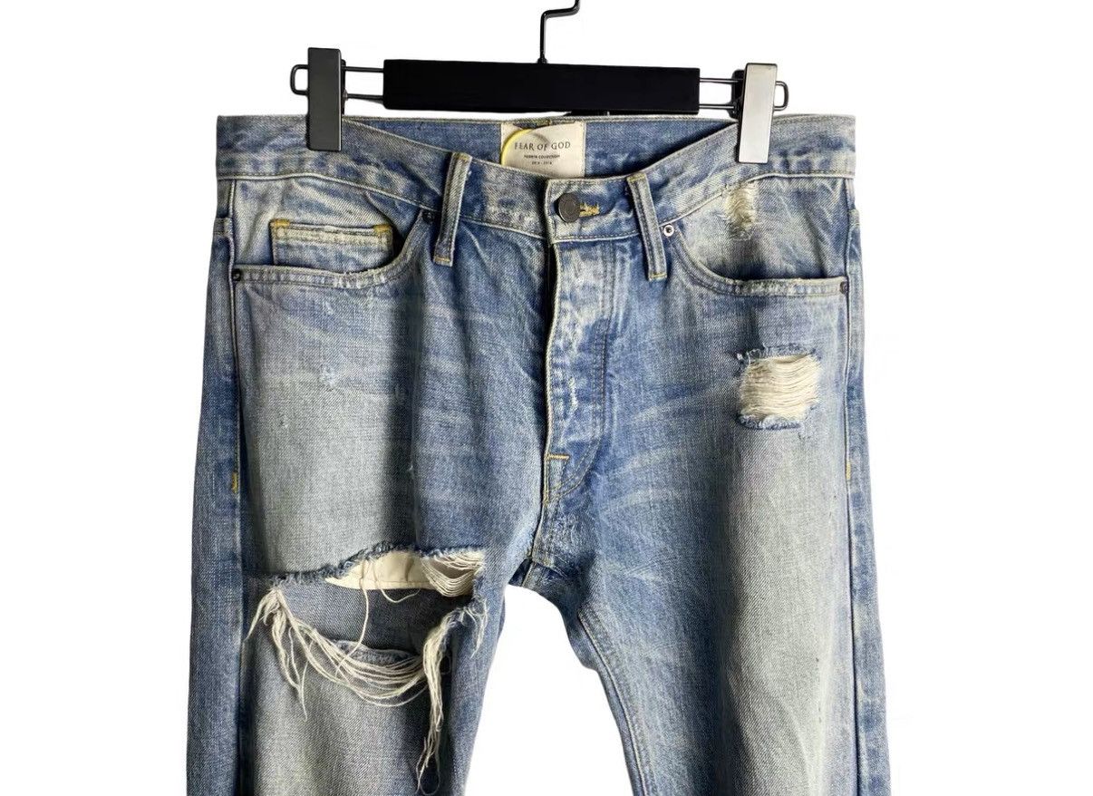 Fear of God Fear Of God 4th Original Distressed Denim Jeans J31 Size US 30 / EU 46 - 3 Thumbnail