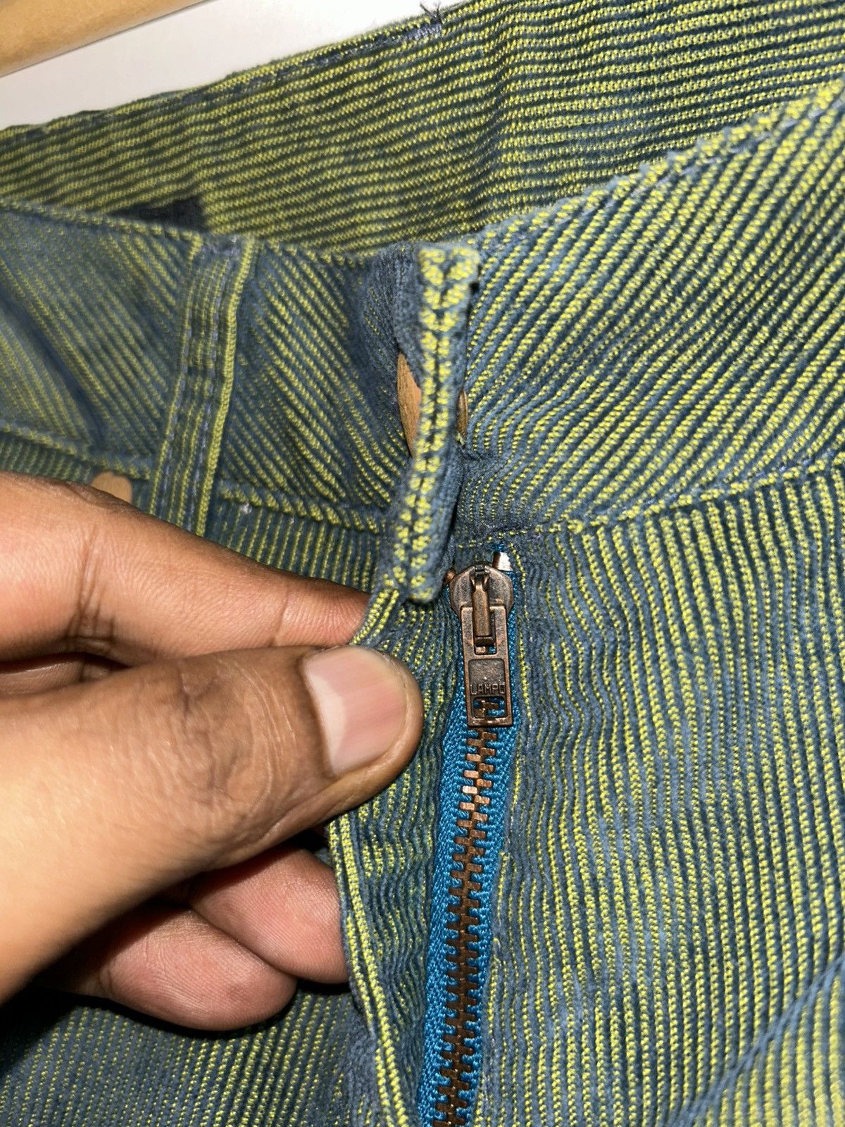 Jean Paul Gaultier JPG Jeans by Gaultier Two Tone Corduroy Ribbed Bootcut Size US 30 / EU 46 - 12 Thumbnail