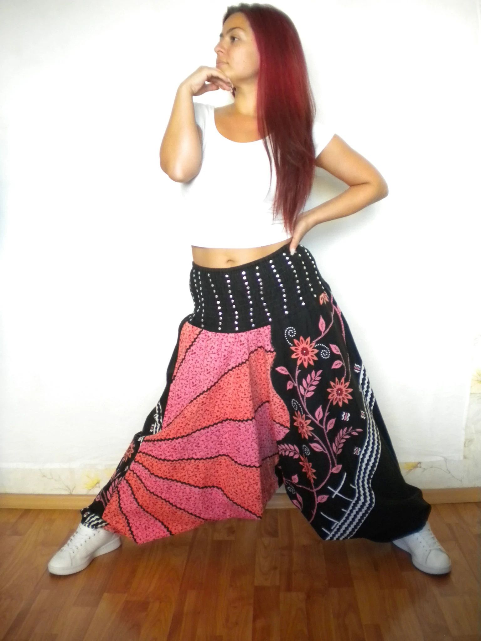 Other Y2K harem drop crotch oriental pants thai hippie pant OSFA Size 30" / US 8 / IT 44 - 3 Thumbnail