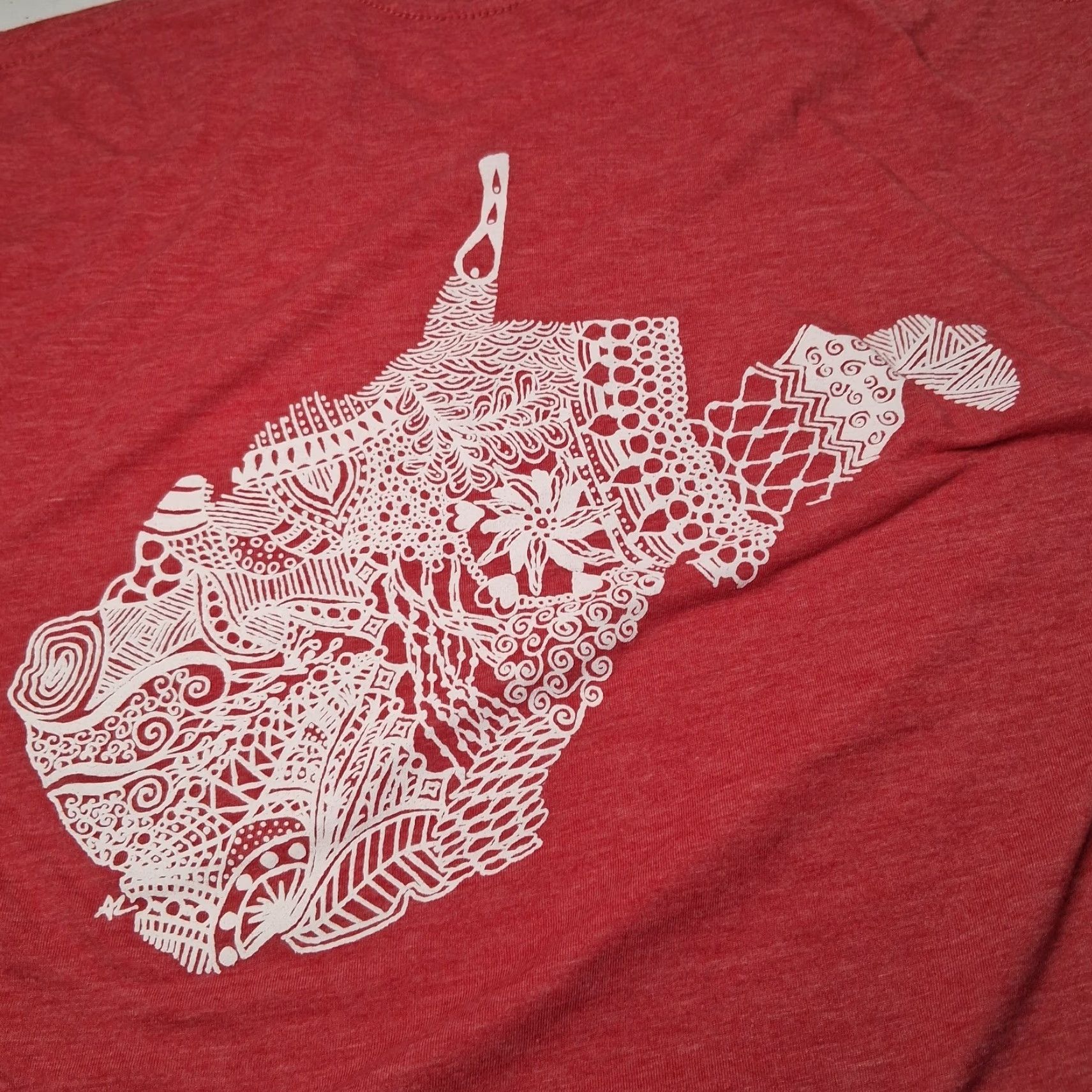 Next Level Next Level Woman T-Shirt Cropped Red Helvetia WV West Virginia Swiss Heritage Graphic Crew Neck Short Sleeve L Shirt Size L / US 10 / IT 46 - 3 Thumbnail