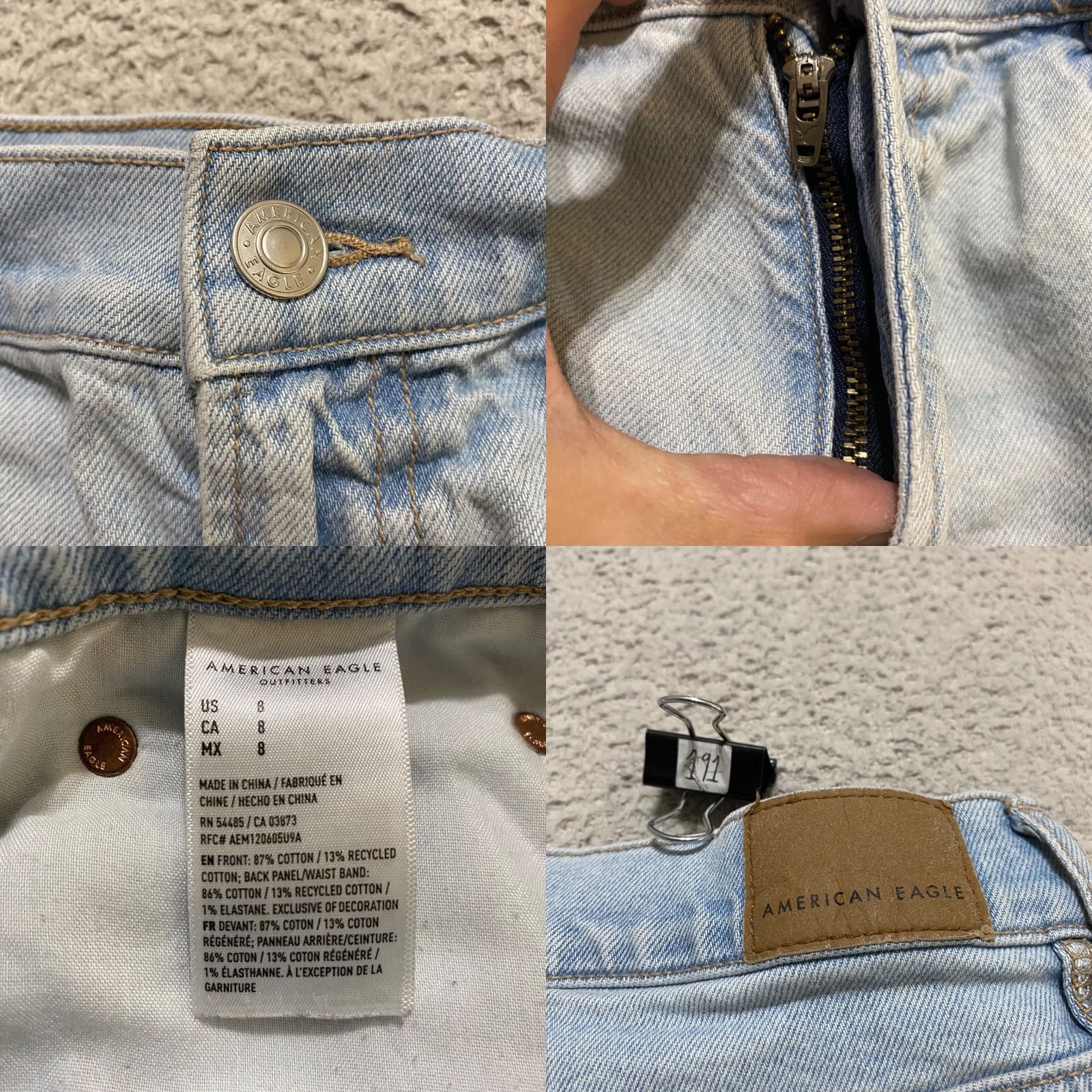American Eagle Outfitters American Eagle Outfitters Womens Jeans Shorts Blue Denim Distressed Cut-Off 3" Inseam 8 Regular XS? Size 30" / US 8 / IT 44 - 8 Thumbnail