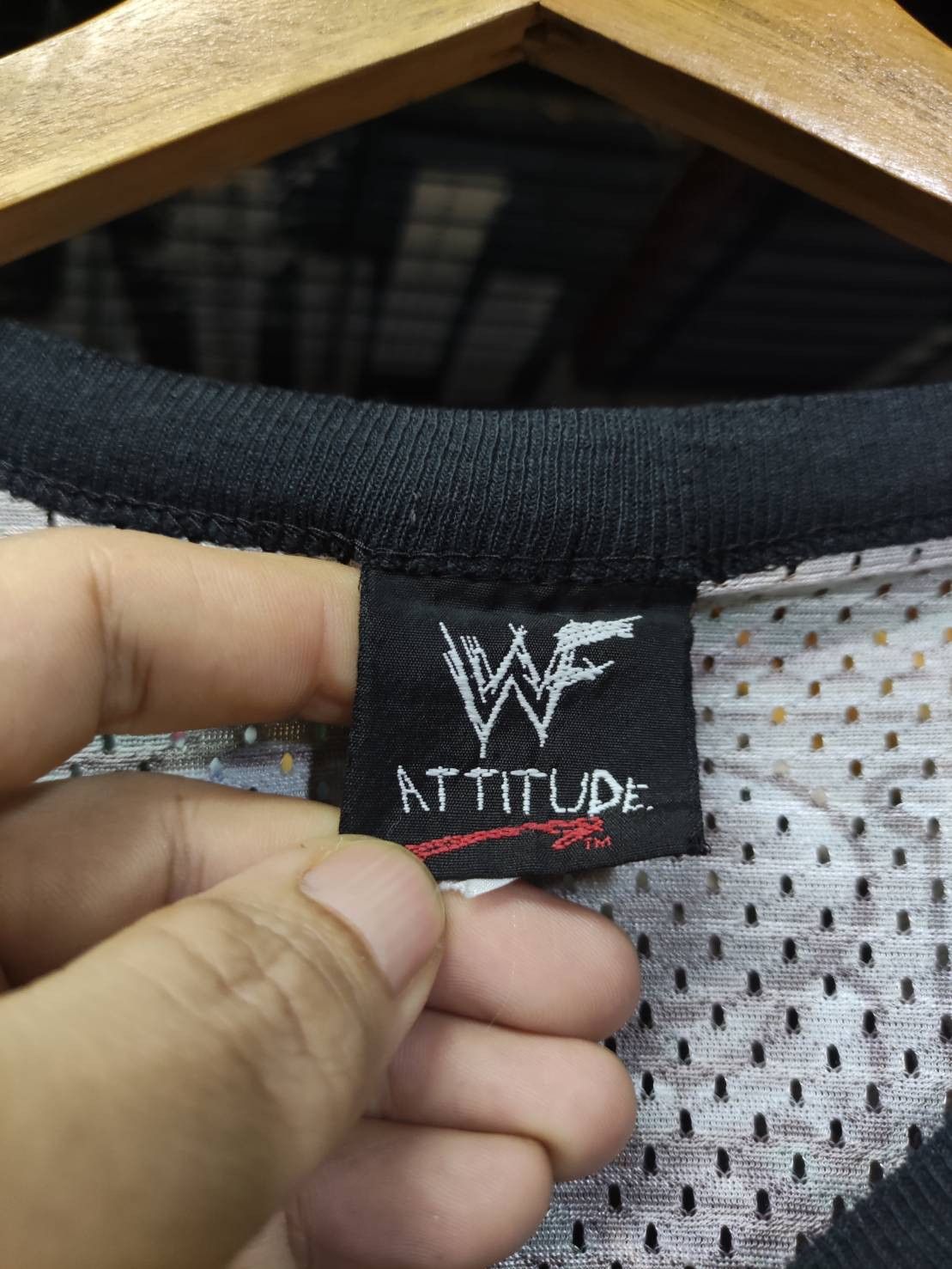 WWF Vtg 90's Stone Cold Steve Austin WWF Promo Camo USA Jersey Size US XL / EU 56 / 4 - 5 Thumbnail