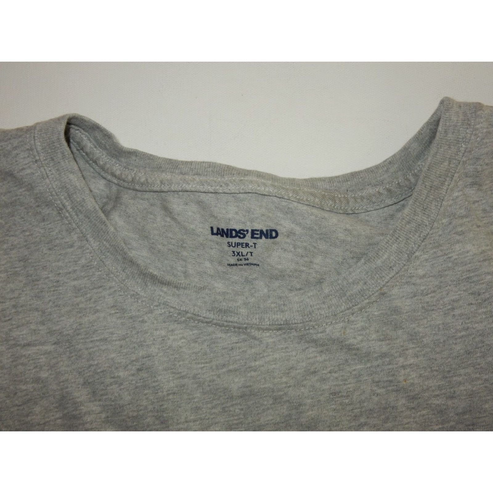Lands' End VINTAGE Lands' End Men’s T-Shirt Big & Tall Adult 3XLT Gray Cotton Short Sleeve Size US XXL / EU 58 / 5 - 2 Thumbnail