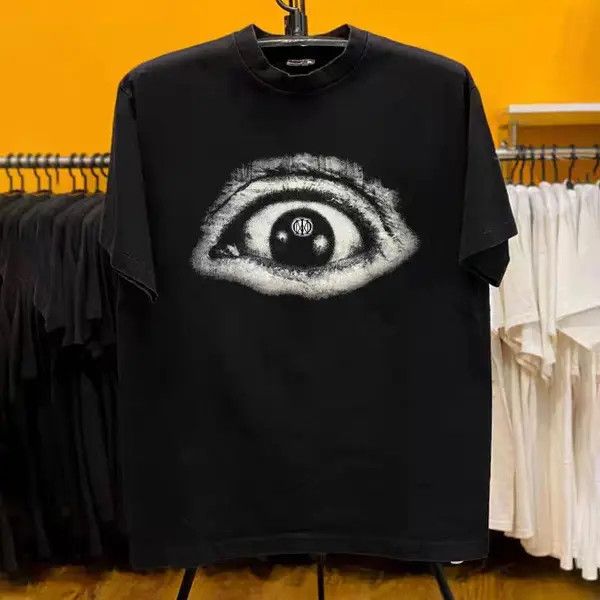 Vintage Kayama x Koike Black Loose Eye Print Short Sleeve T-Shirt Size US XL / EU 56 / 4 - 2 Thumbnail