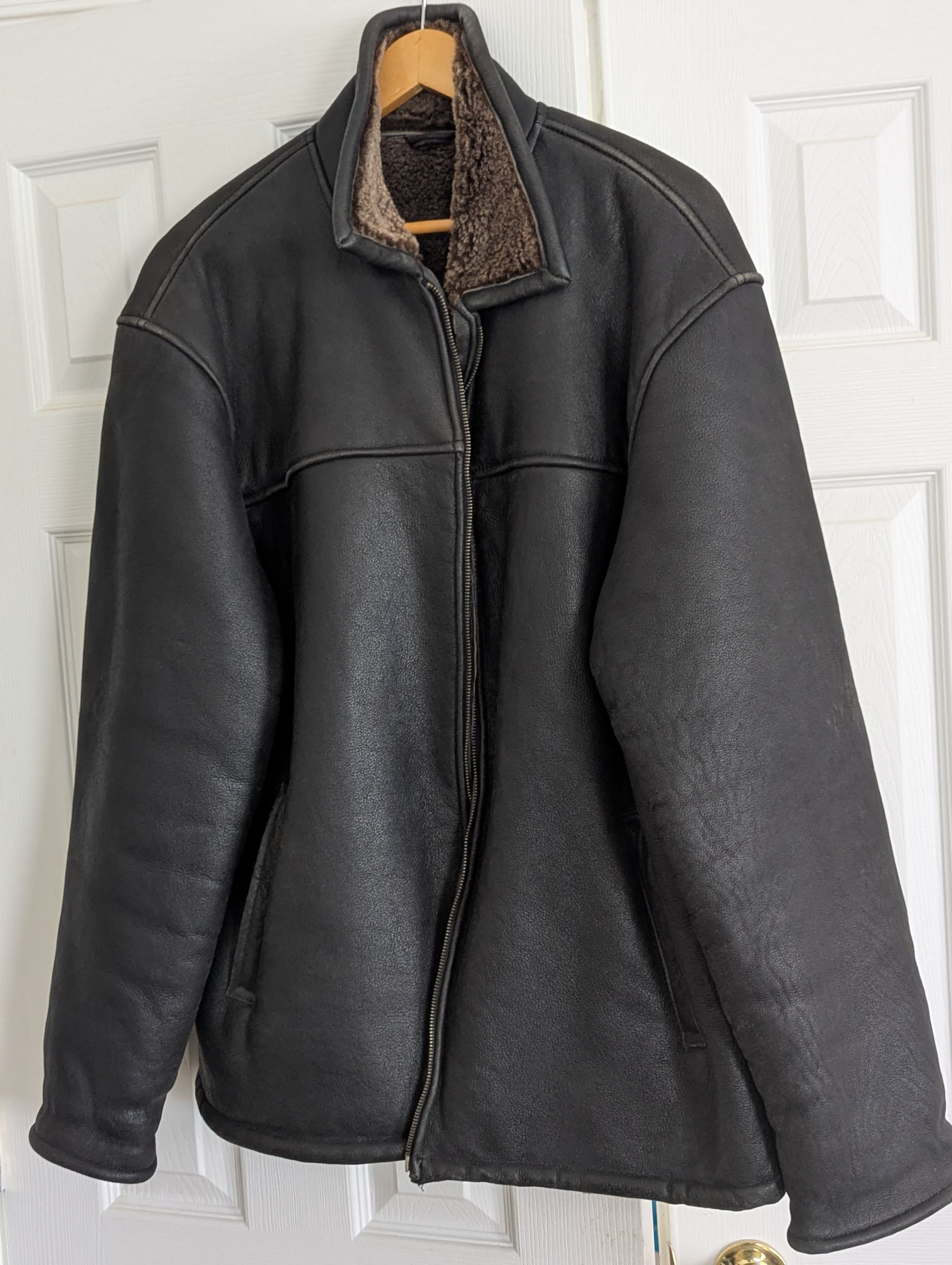 Perry Ellis Vintage Leather and Fur Jacket by Perry Ellis Size US L / EU 52-54 / 3 - 1 Thumbnail