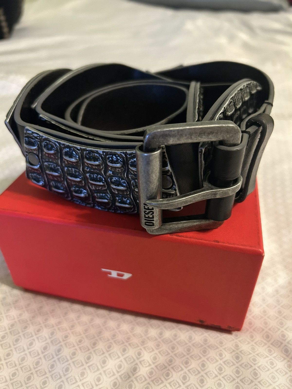 Diesel Diesel Crocodile Belt Size 42 - 1 Thumbnail