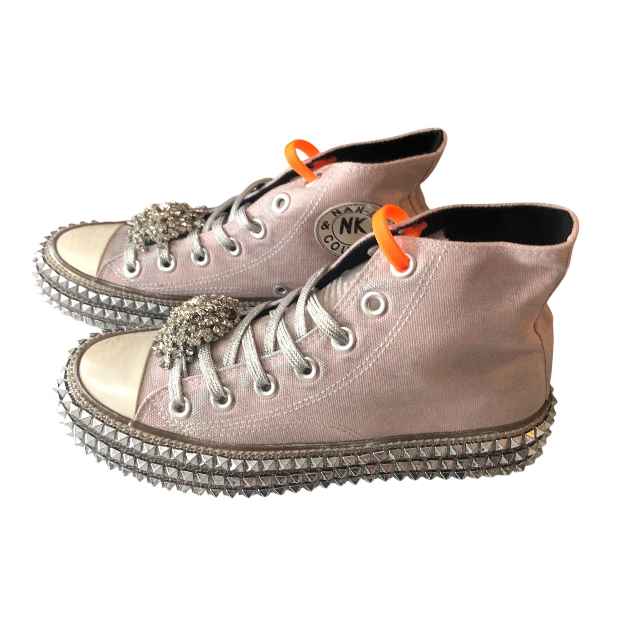 Free People Nan Ku Free People Cruise Studded Hi Top Sneakers Mellow Mau Size US 6 / IT 36 - 4 Thumbnail