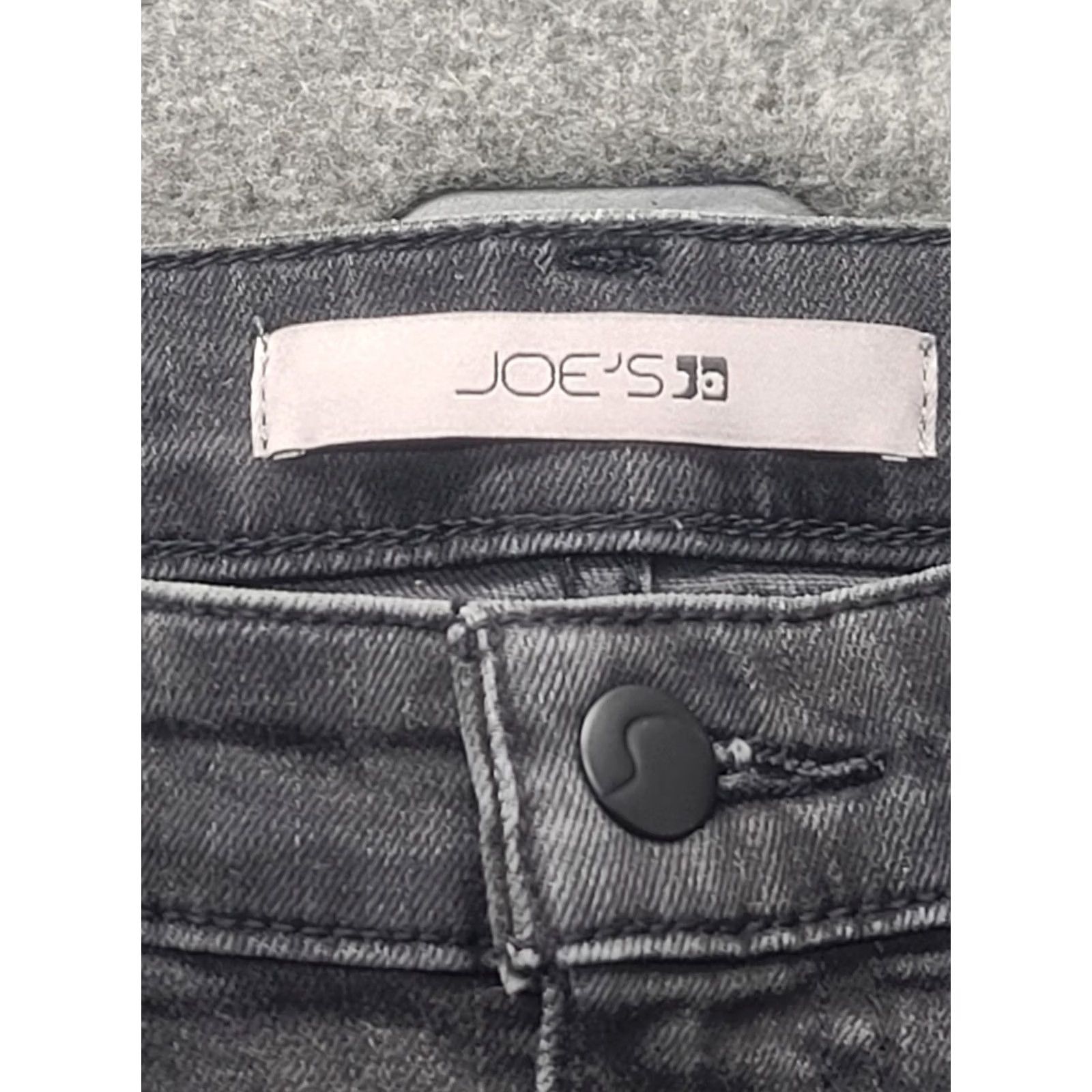 Vintage VINTAGE Joe's Jeans Black 26x28 Skinny Fit Ankle Distressed Whiskering Womens Jeans Size 26" / US 2 / IT 38 - 3 Thumbnail
