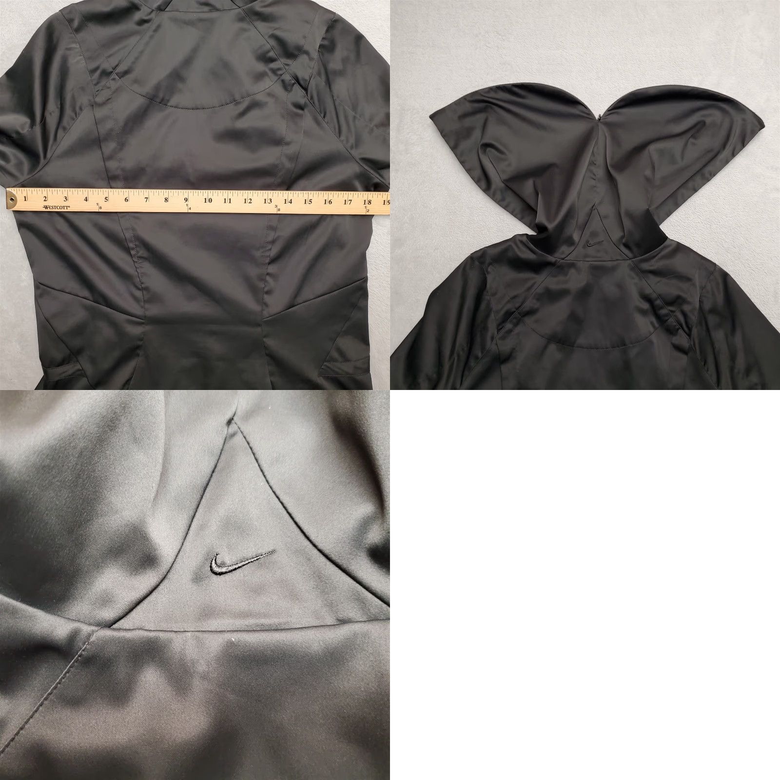 Nike VINTAGE Nike Hoodie Womens M Black Logo Hooded Jacket Casual Outdoors Mens Womens Girls Boys Size M / US 6-8 / IT 42-44 - 9 Thumbnail