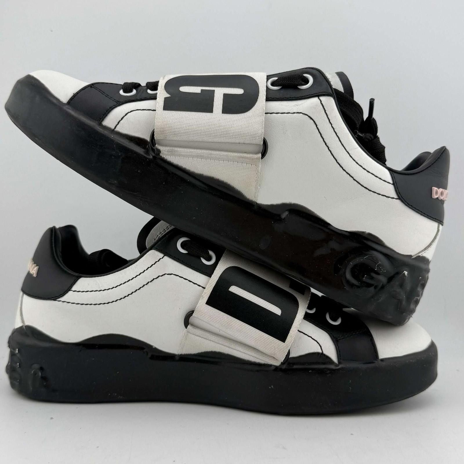 Dolce & Gabbana Dolce & Gabbana White and Black Sneakers 7UK Used with Box Size US 8 / EU 41 - 7 Thumbnail