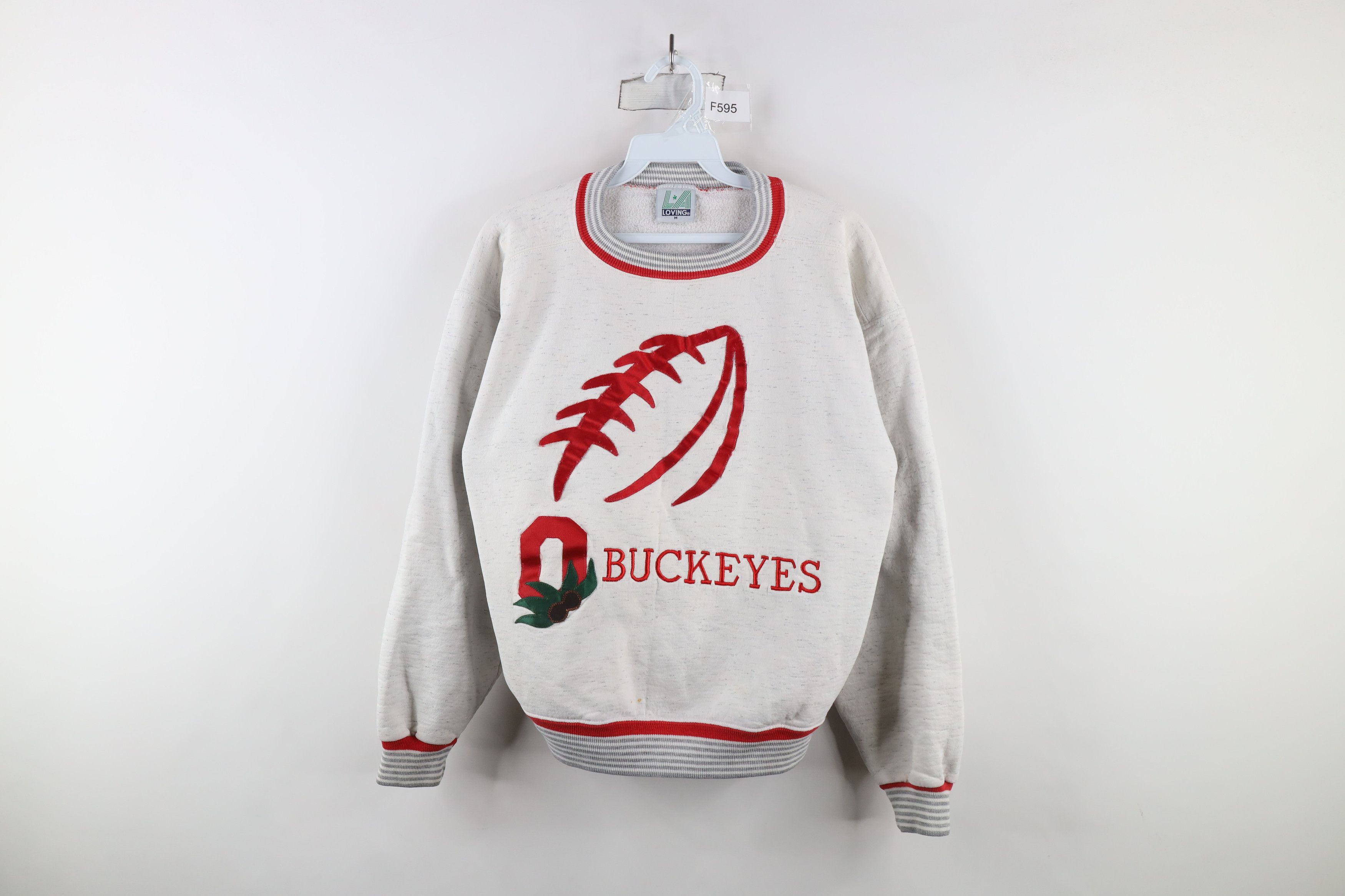 Vintage Vintage 90s Ohio State University Football Sweatshirt USA Size M / US 6-8 / IT 42-44 - 1 Thumbnail