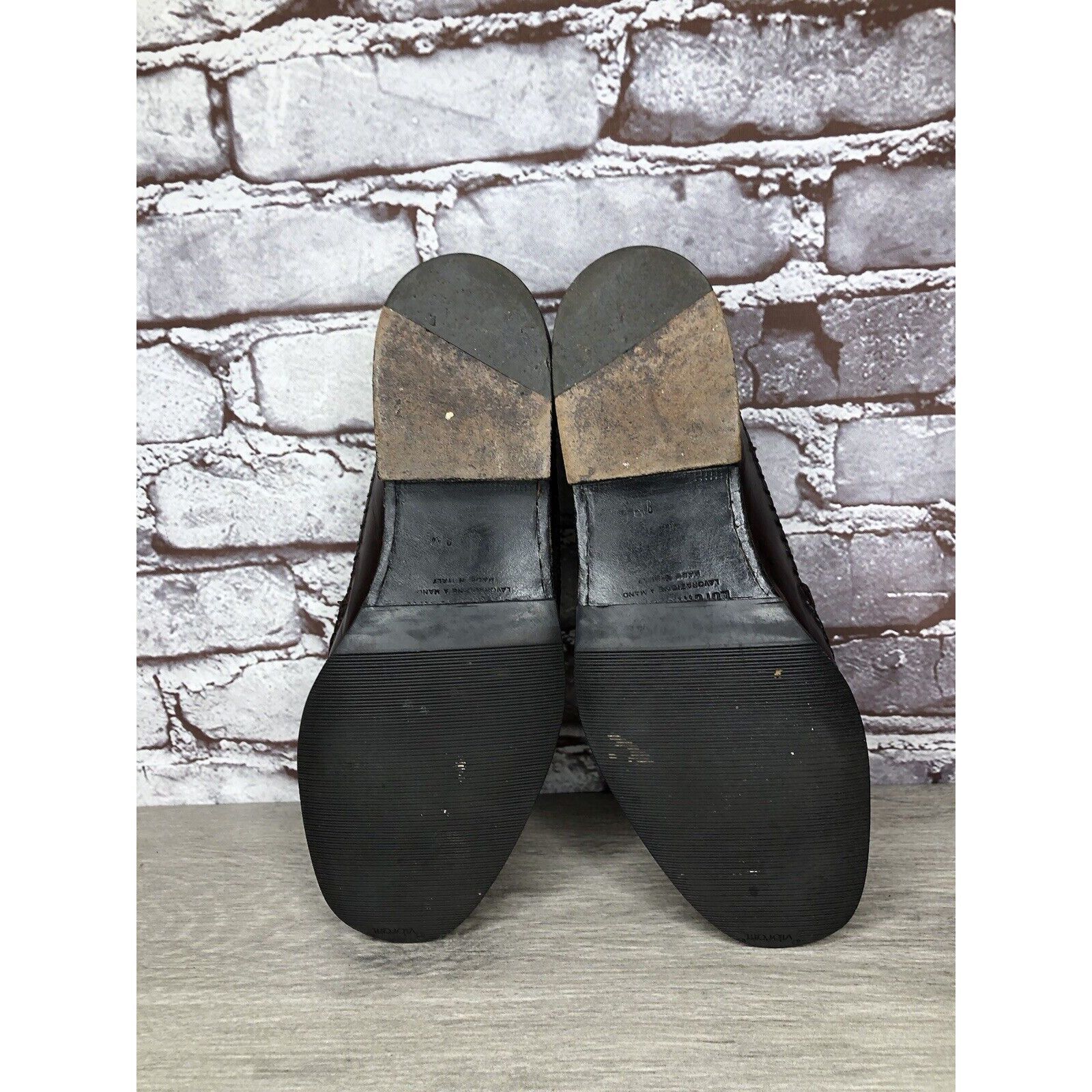 Other LORENZO BANFI Milano Brown Leather Slip On Loafers Dress Sho Size US 8 / EU 41 - 21 Thumbnail