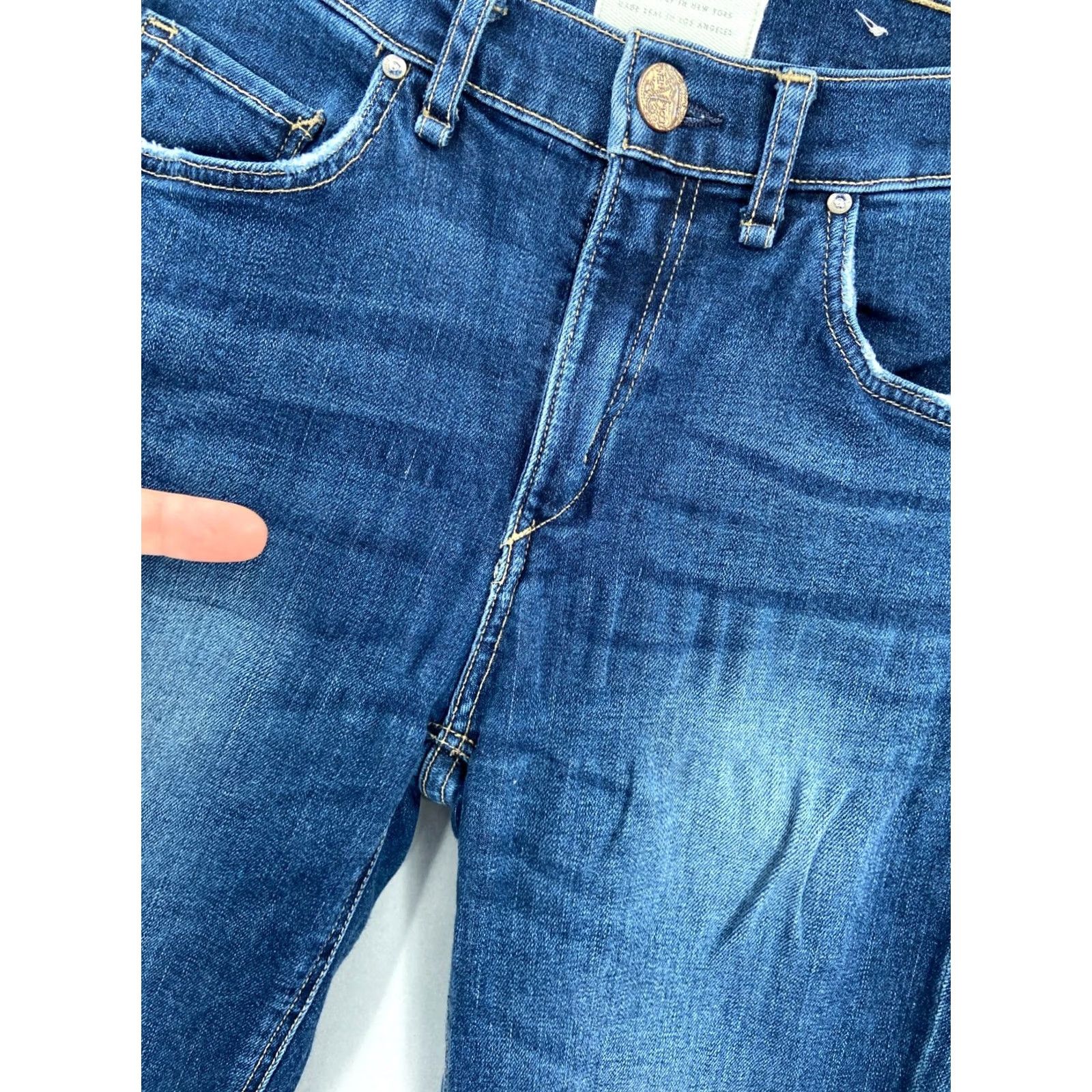 Vintage McGuire Jeans Womens Skinny High Waist Blue Medium Wash Stretch Newton 26 Size 26" / US 2 / IT 38 - 3 Thumbnail