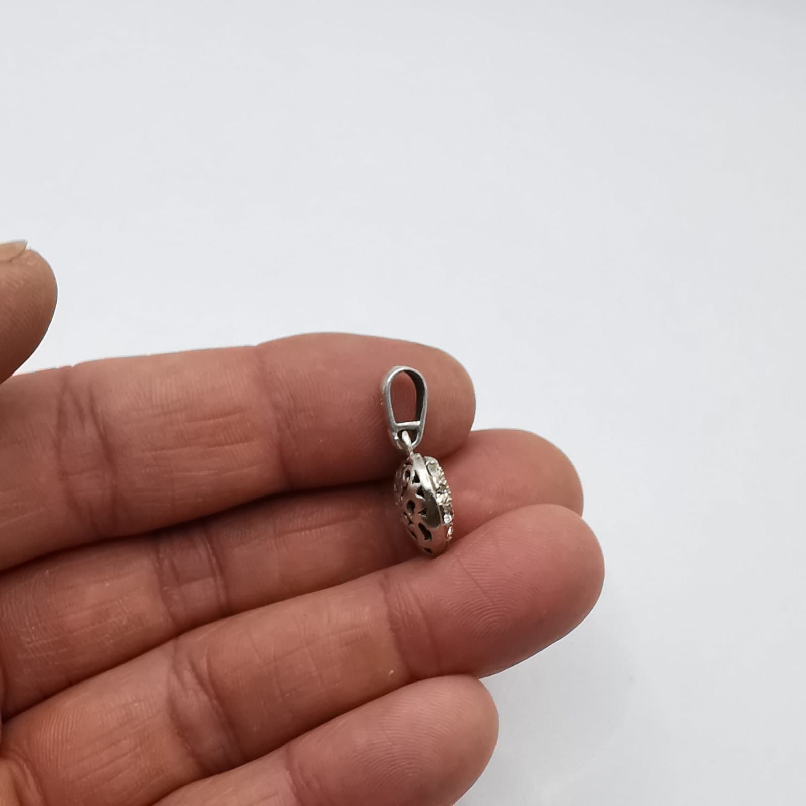 Sterling Silver Vintage Pendant 925 Sterling Silver Jewelry,Zircon 2,71g Size ONE SIZE - 7 Thumbnail
