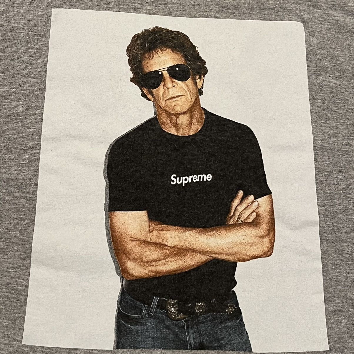 image of Supreme Photo Tee Lou Reed in Grey, Men's (Size XL)