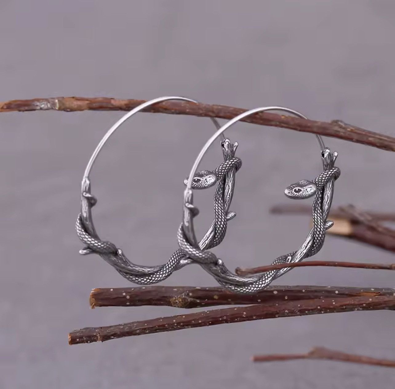 Jewelry Snakes Earring in Silver, Men's