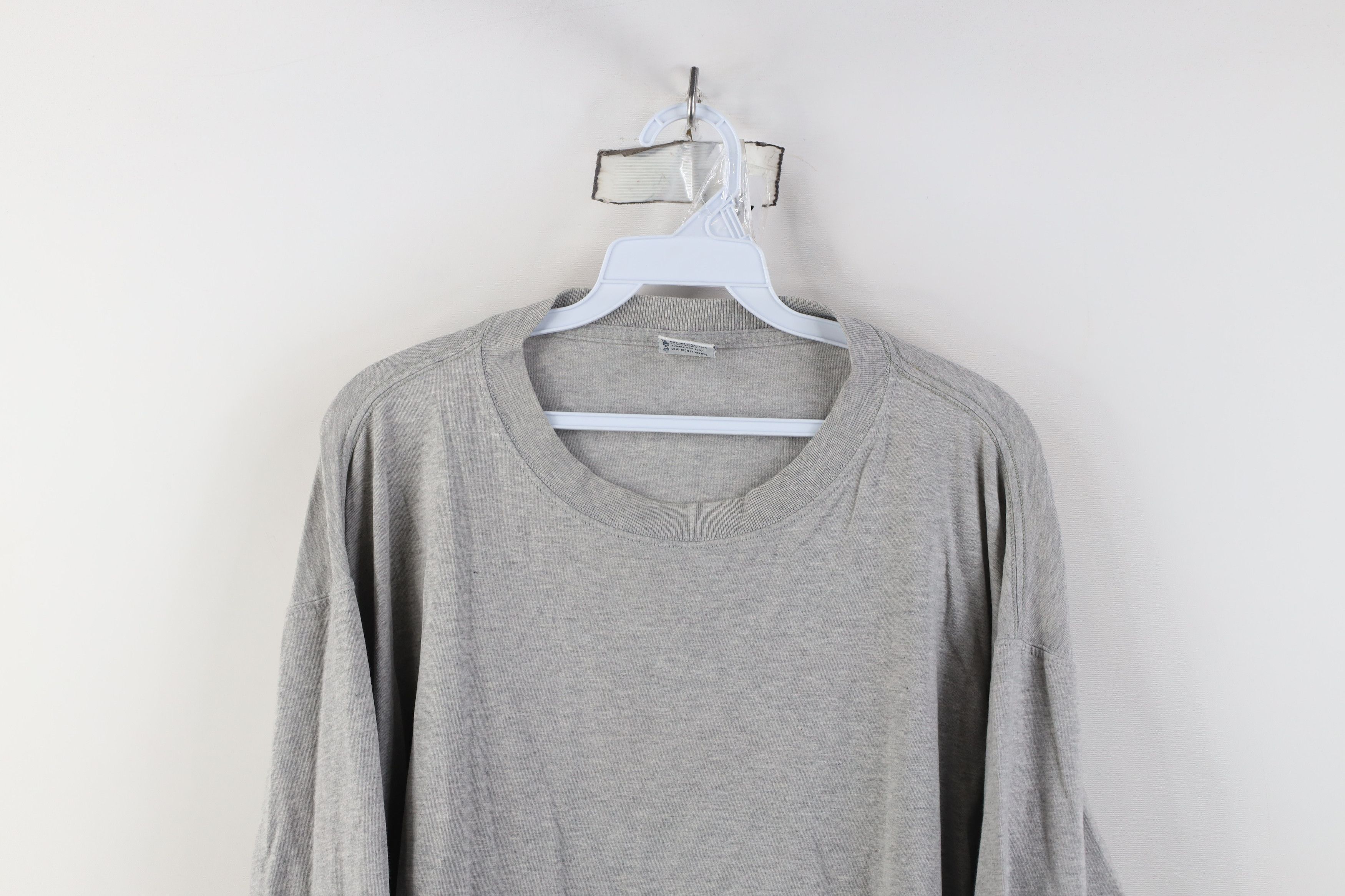 Vintage Vintage 90s Streetwear Long Sleeve T-Shirt Gray Cotton Size US L / EU 52-54 / 3 - 2 Thumbnail