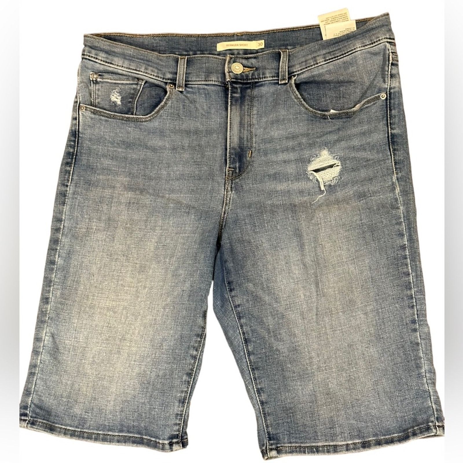 Levi's Levi's Size 30 Bermuda Denim Shorts Cotton Elastin Size 30" / US 8 / IT 44 - 1 Thumbnail