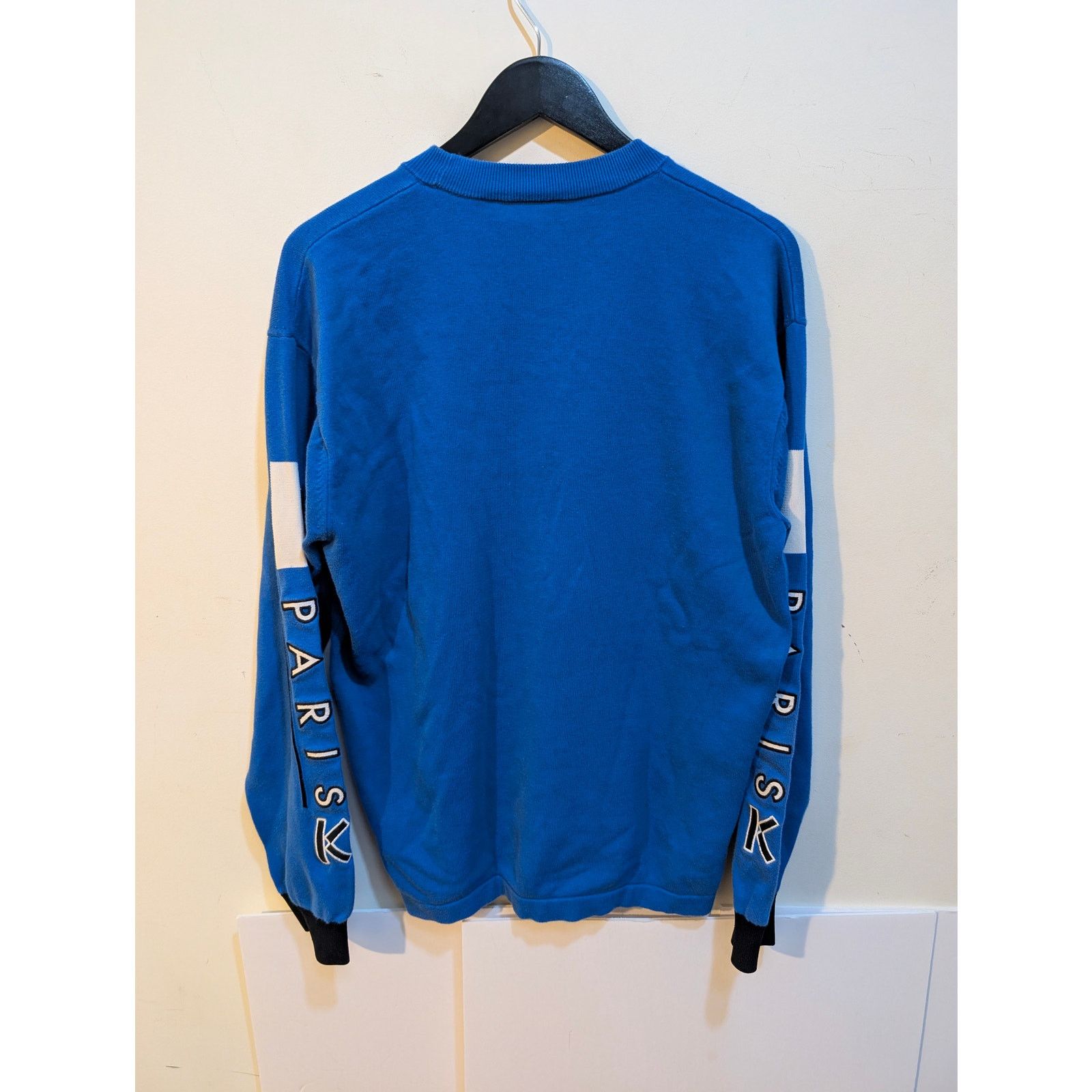 Kenzo Kenzo Paris Blue Letter Colorblock Sweater Sz L ($258 MSRP) Size US L / EU 52-54 / 3 - 7 Thumbnail