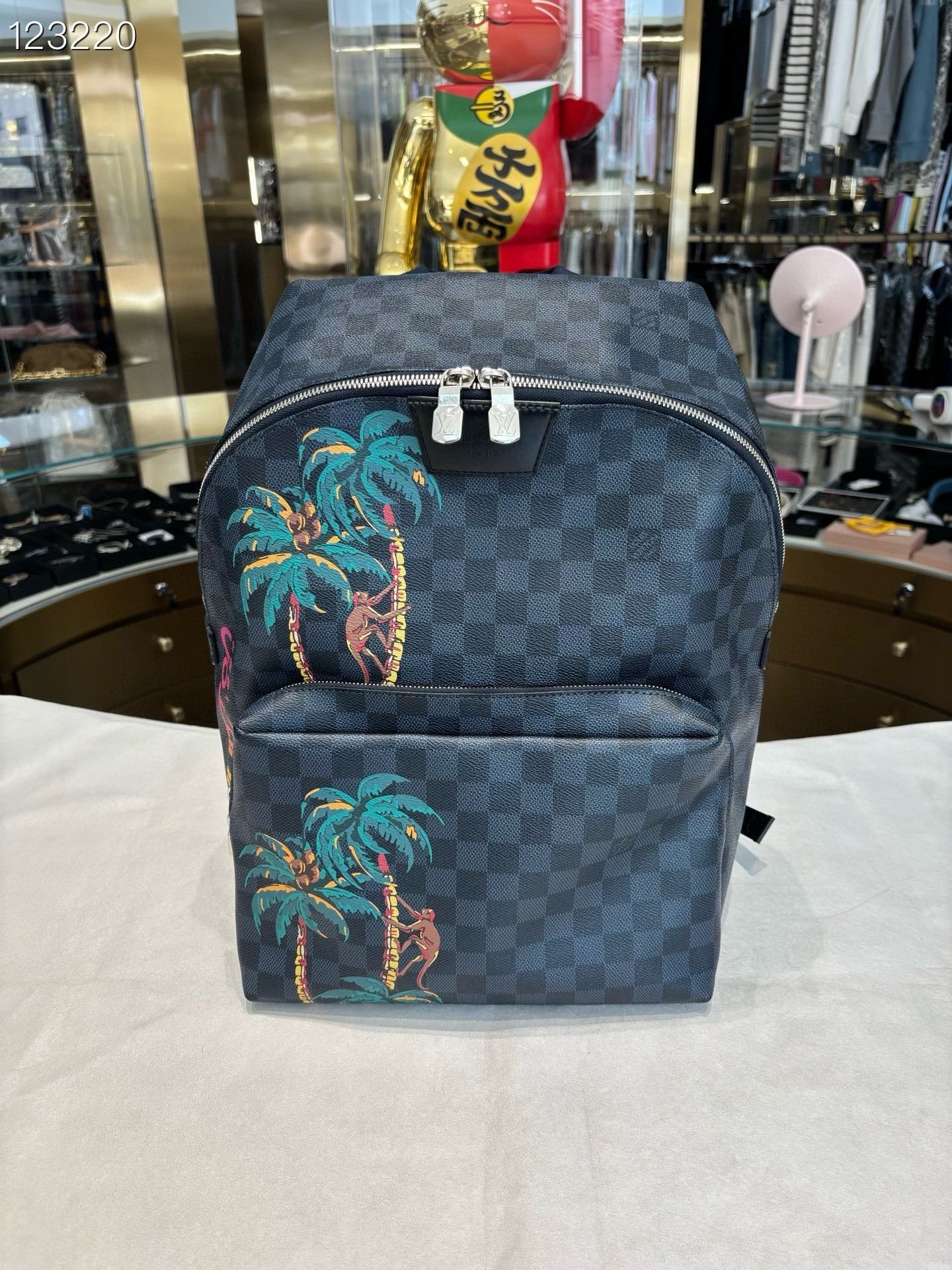 Louis Vuitton LV Limited Black Gray Palm Tree Checkerboard Backpack Size ONE SIZE - 1 Thumbnail