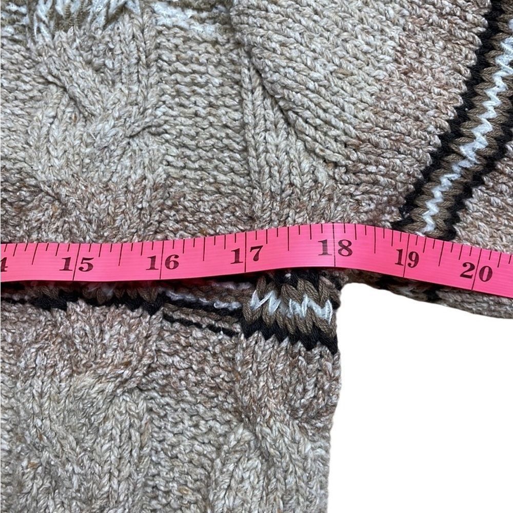 Vintage 90s Vintage Liz Claiborne Cozy Beige Cable Knit Cardigan Sha Size S / US 4 / IT 40 - 7 Thumbnail