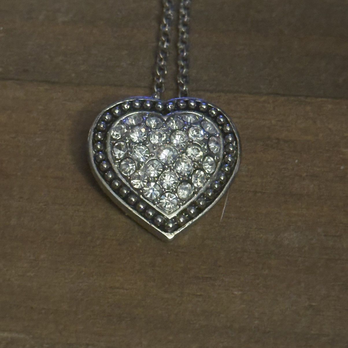 Other Cookie Lee silver tone paved heart pendant necklace Size ONE SIZE - 3 Thumbnail
