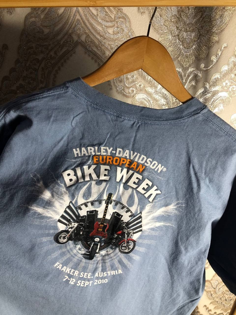 Harley Davidson × Vintage VERY RARE HARLEY DAVIDSON EUROPEAN BIKE WEEK DOUBLE PRINTED Size US XL / EU 56 / 4 - 7 Thumbnail