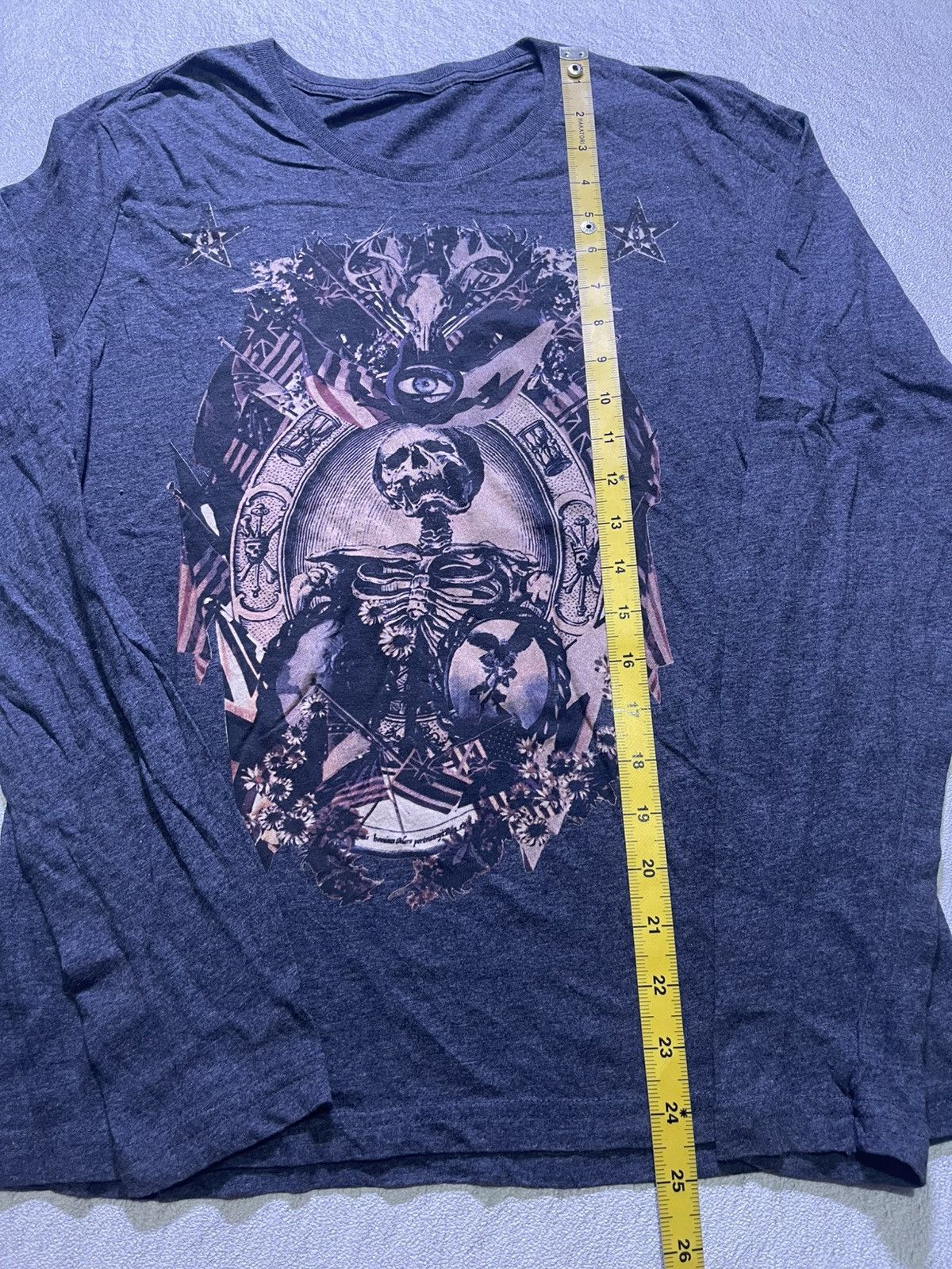 Japanese Brand Y2K long sleeve tshirt big skull punk style Size US M / EU 48-50 / 2 - 6 Thumbnail