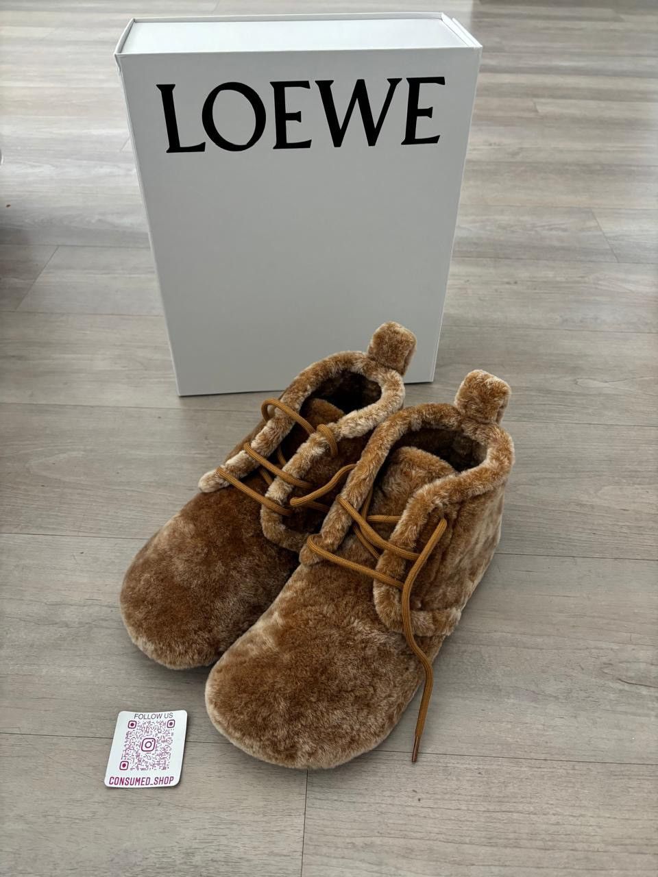 Loewe lago shearling lace-up boots Size US 9 / EU 42 - 6 Thumbnail