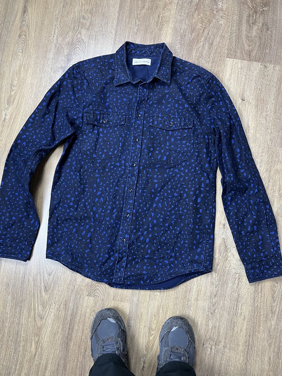 Designer × Libertine-Libertine ➕ libertine libertine blue camo overshirt jacket Size US L / EU 52-54 / 3 - 3 Thumbnail