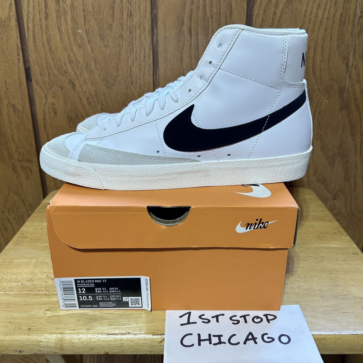Nike Nike Blazer Mid 77 Shoes Womens Size 12 White CZ1055-100 NEW Size US 12 / IT 42 - 3 Thumbnail