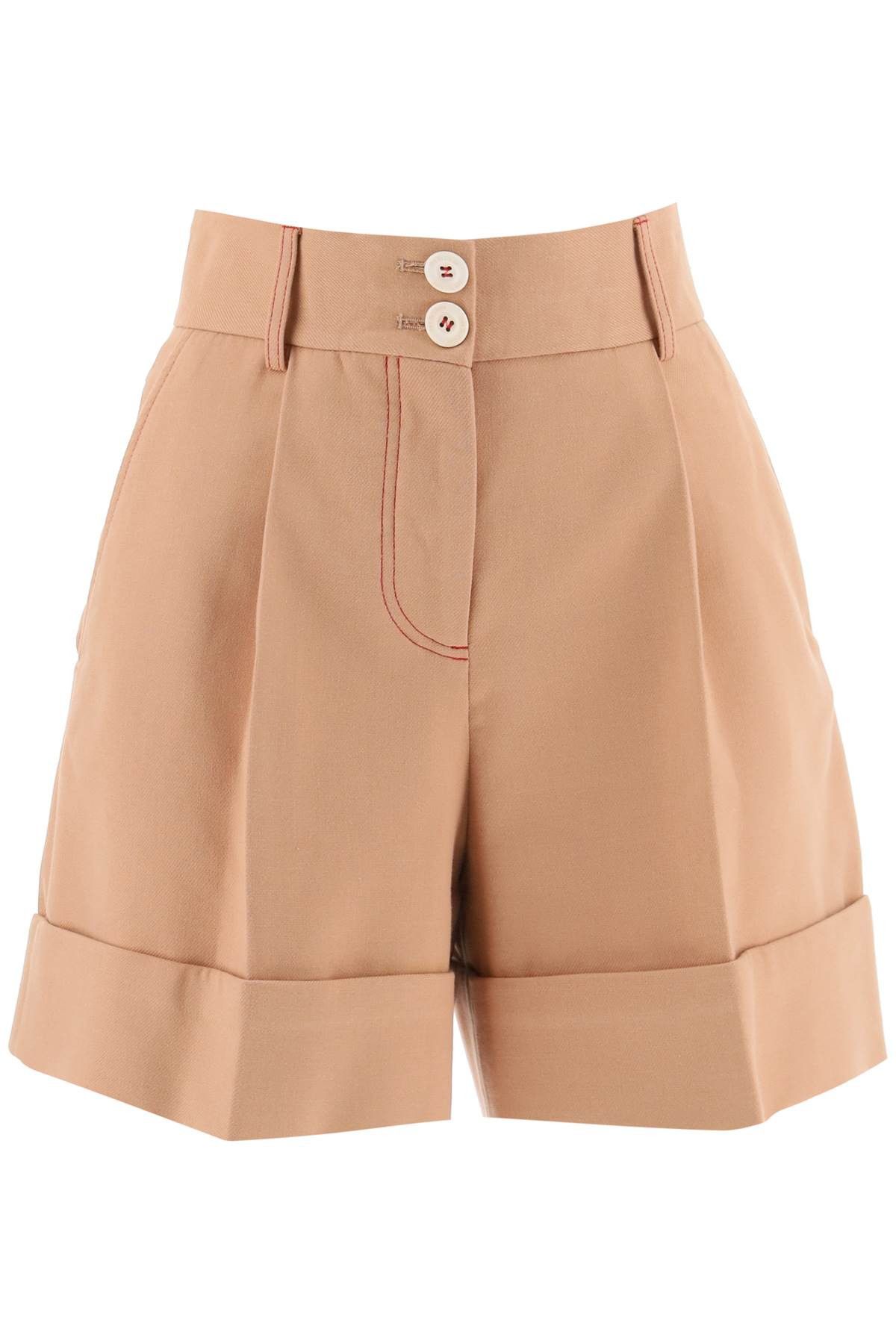 image of See By Chloe Cotton Twill Shorts in Dusty Coral, Women's (Size 26)