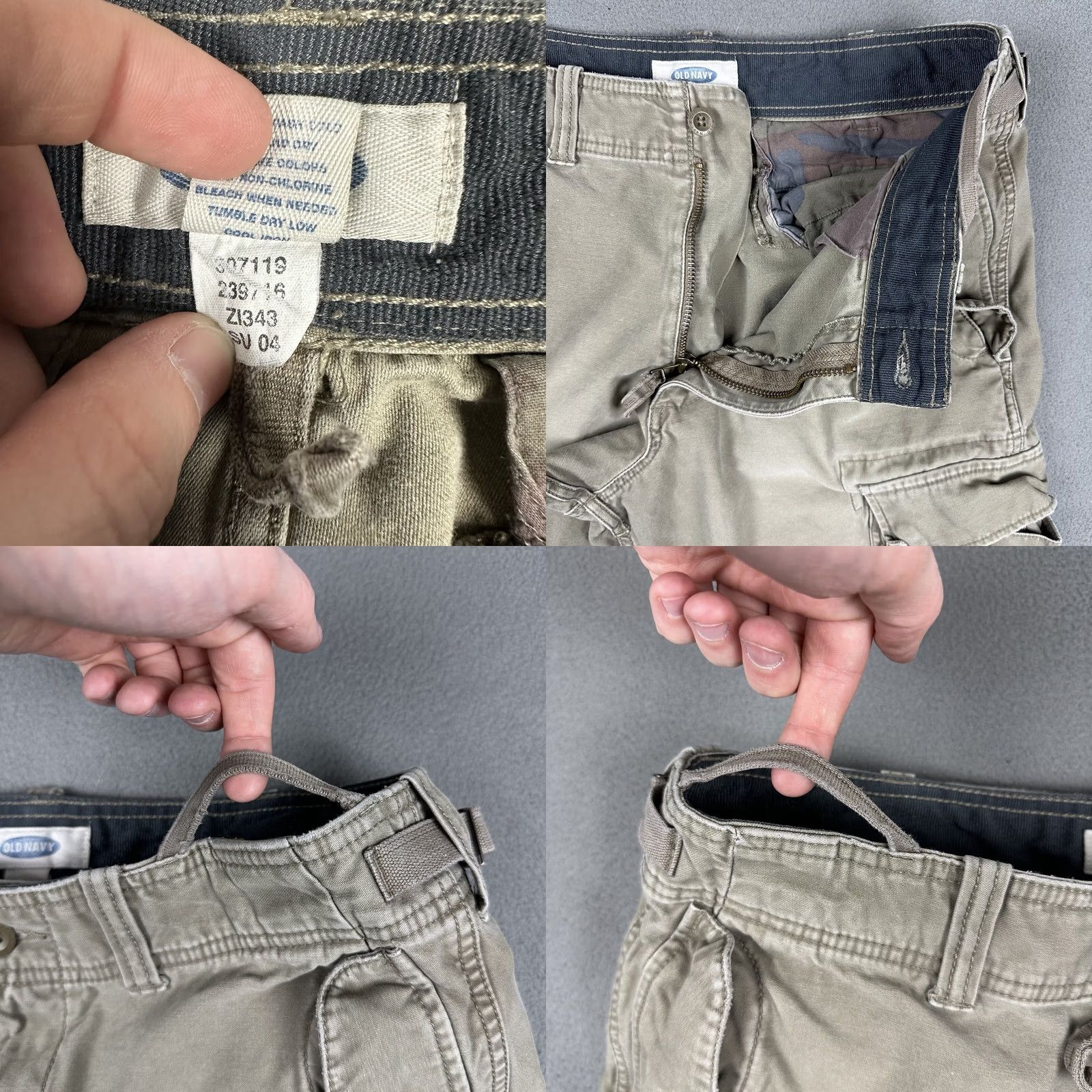 Old Navy Old Navy Cargo Shorts Mens 31 Tan Flap Pockets Military Paratrooper Buckle GUC Size US 31 - 9 Thumbnail