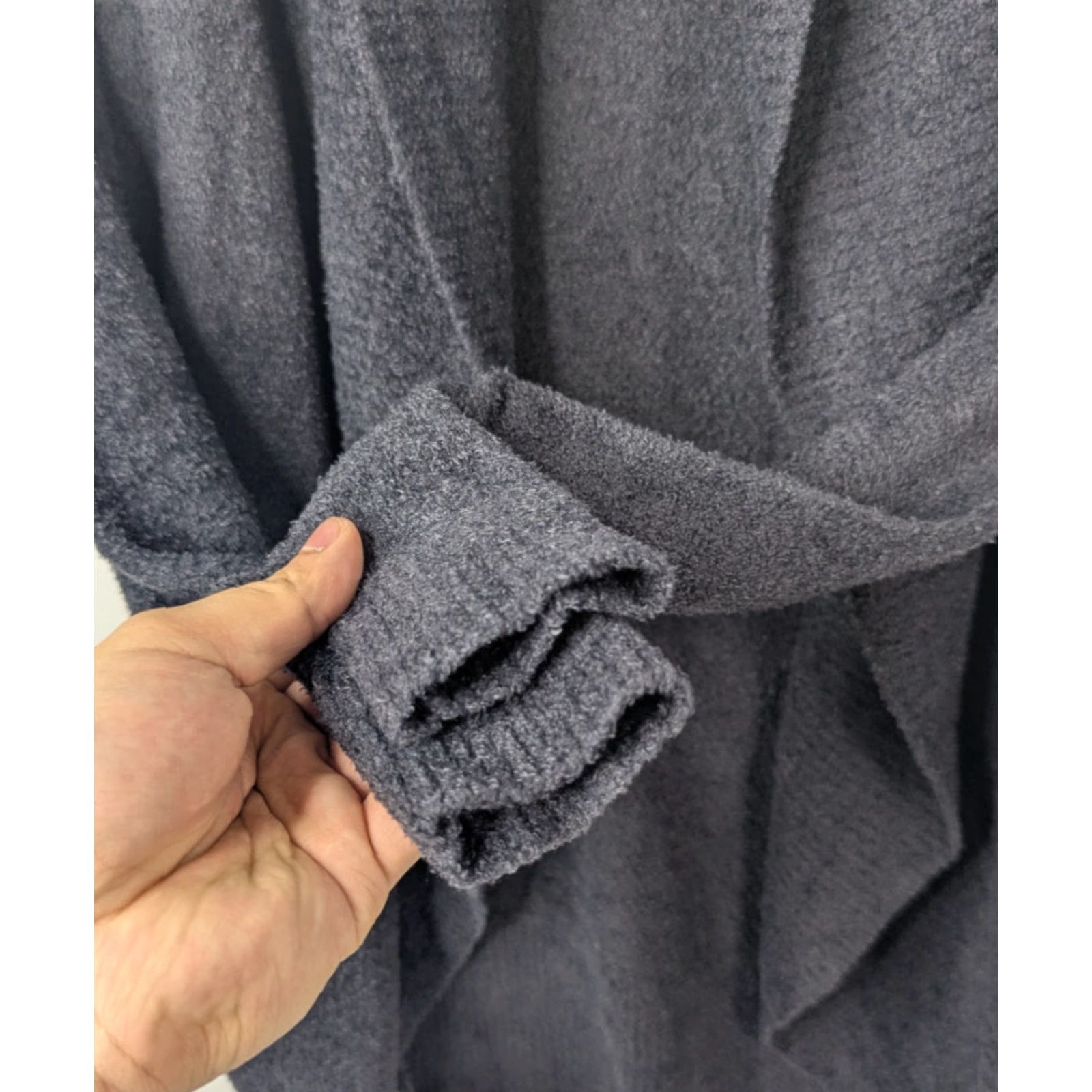 Vintage Barefoot Dreams Cardigan XS/S Women's CozyChic Lite Circle Cardi Indigo 452 Knit Open Pockets Stretch Long Sleeve Size XS / US 0-2 / IT 36-38 - 2 Thumbnail