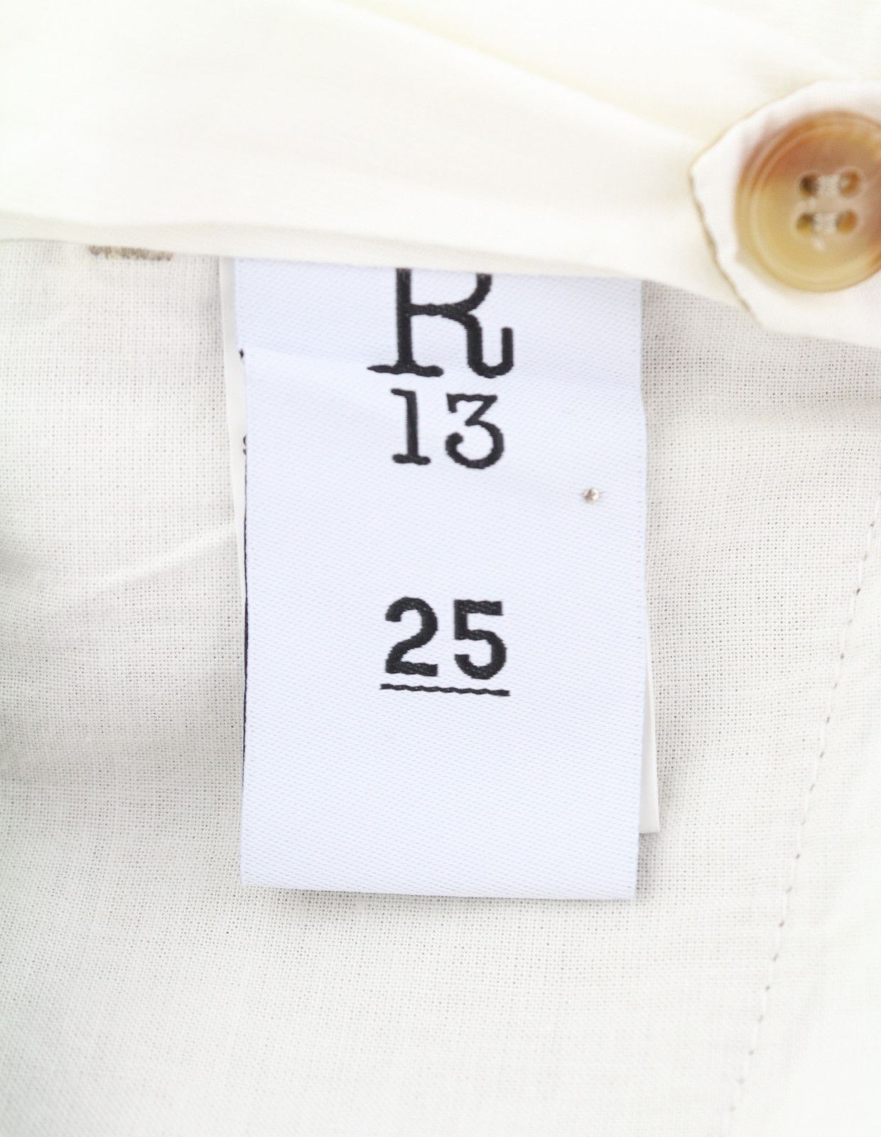 R13 WIDE LEG 25 Khaki Linen Blend Pleated Button Fly 87787 Size 25" / US 0 / IT 36 - 8 Thumbnail