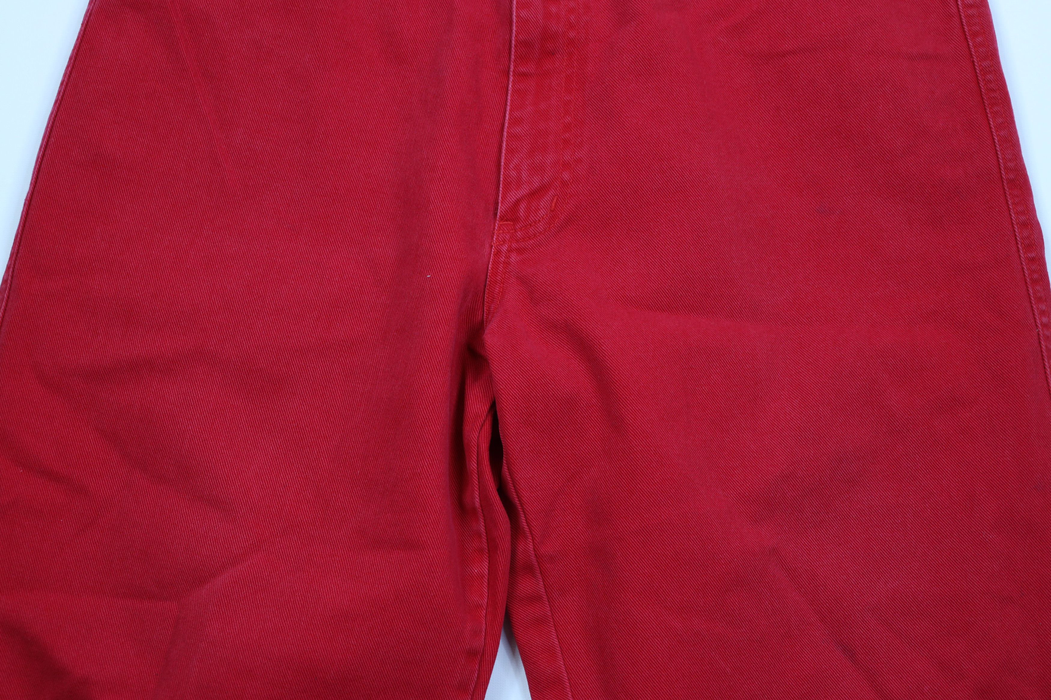Vintage Vintage 90s Streetwear Baggy Wide Leg Skateboard Jeans Red Size US 36 / EU 52 - 3 Thumbnail
