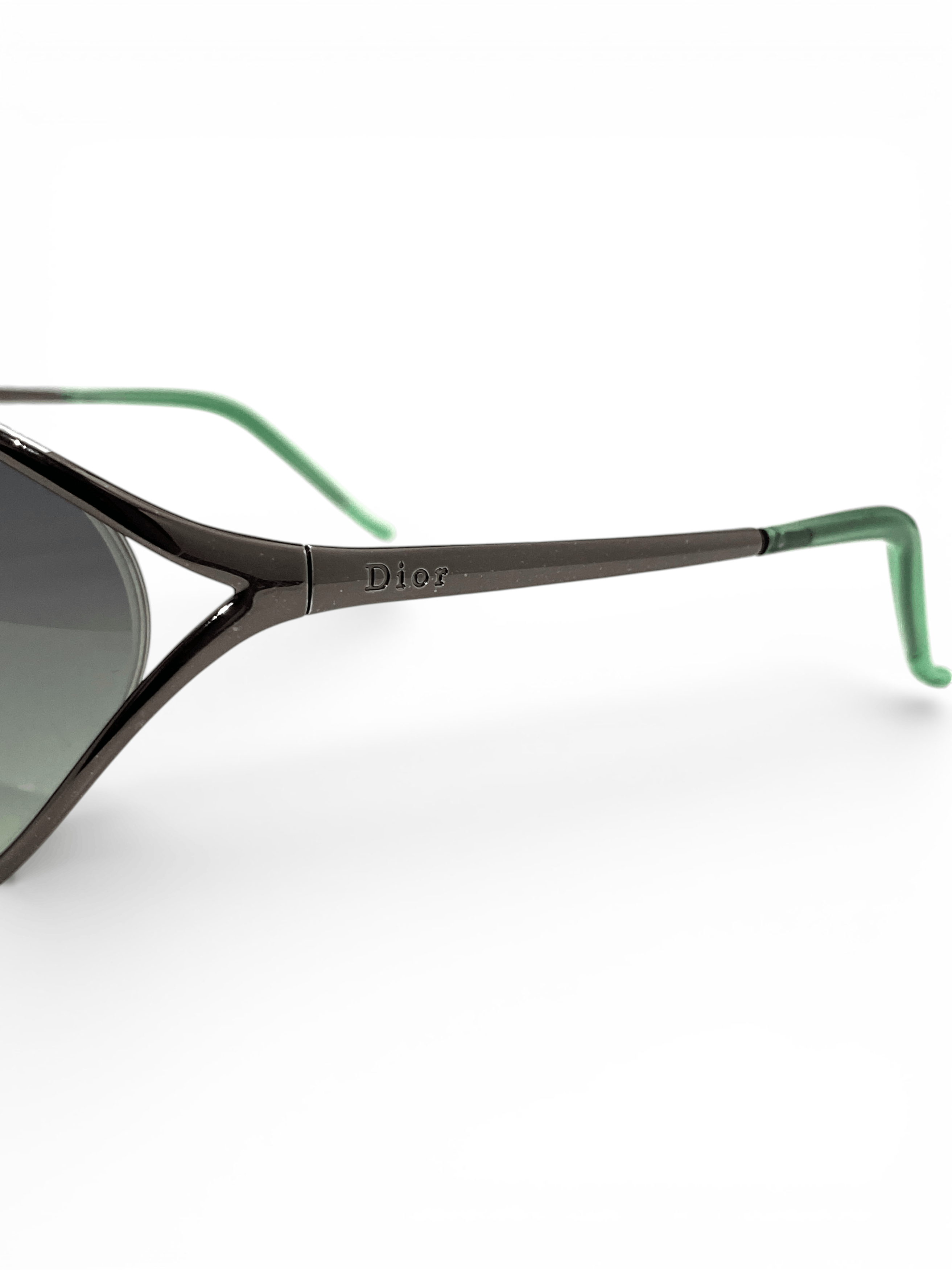 Dior Dior Logo Silver Rimless Cat Eye New American Sunglasses Y2K Size ONE SIZE - 10 Thumbnail