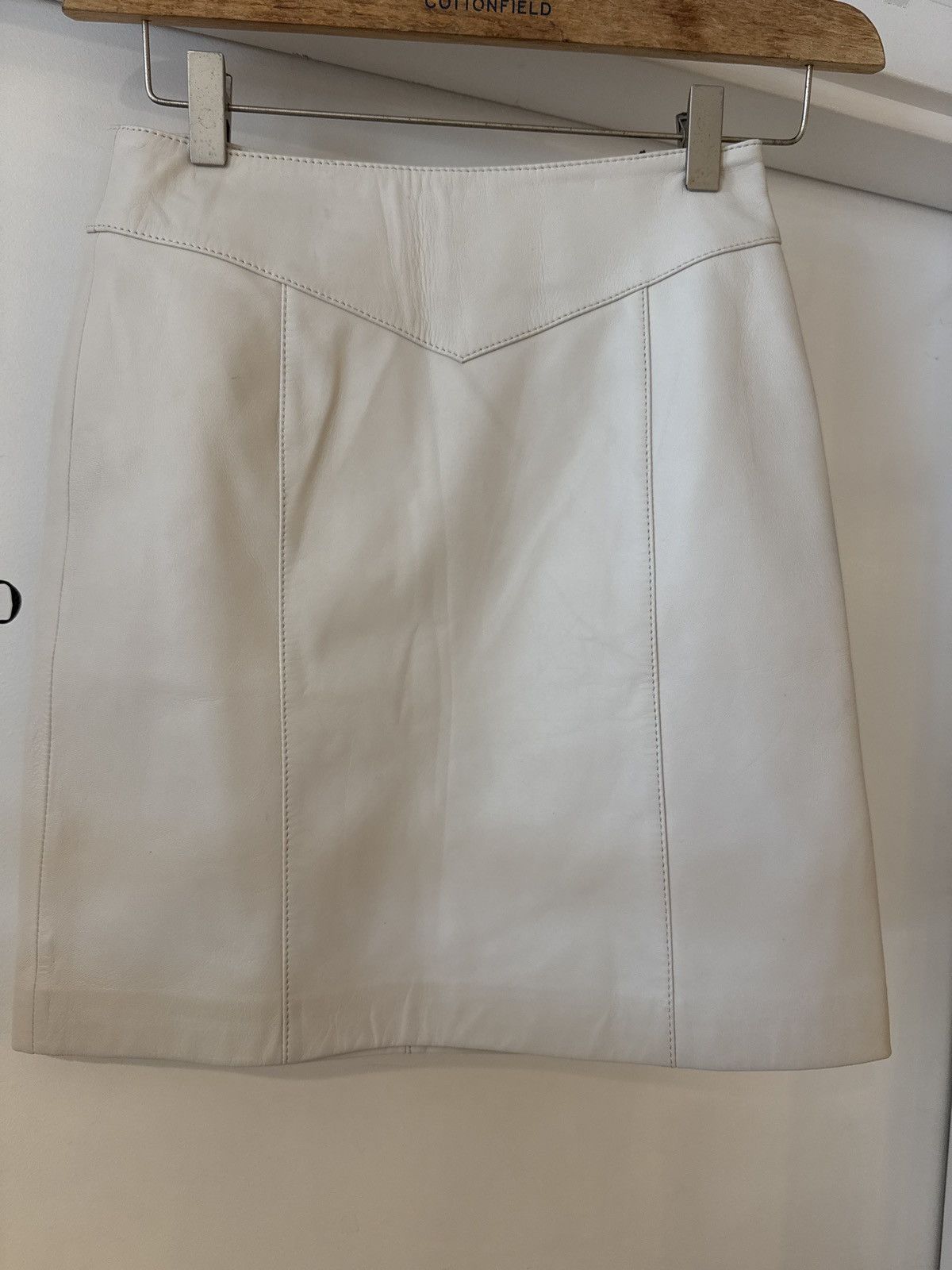 Ksubi Vivian Leather Skirt - off white Size 26" / US 2 / IT 38 - 1 Thumbnail