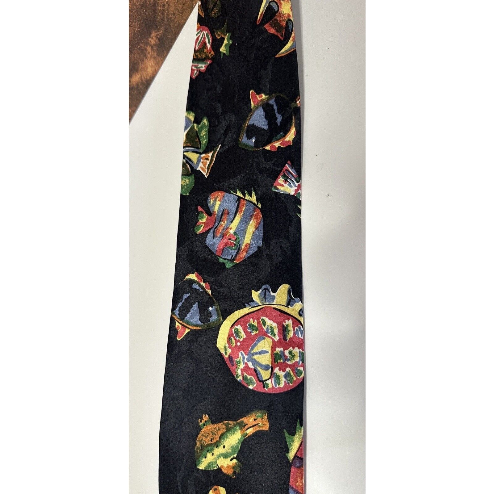 Other MARTIN WONG Napa Silk Tie Men's Fish Aquarium Koi Watercolor Size ONE SIZE - 4 Thumbnail