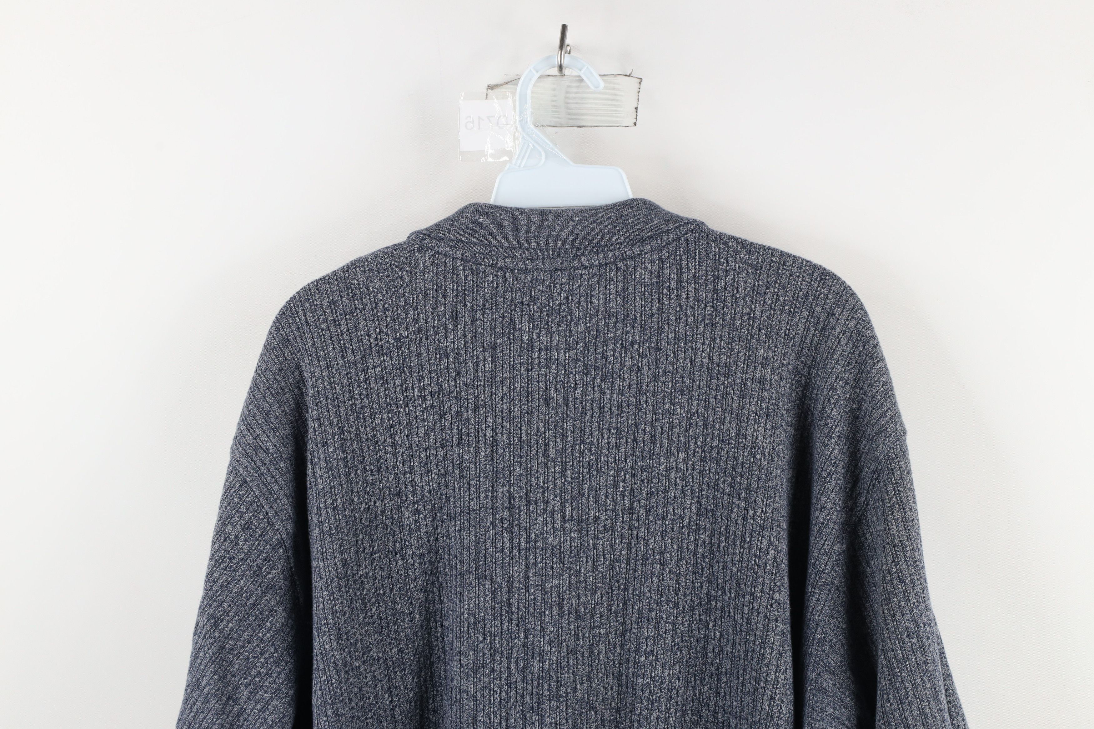 Vintage Vintage 90s Streetwear Ribbed Knit Collared Golf Polo Shirt Size US XL / EU 56 / 4 - 6 Thumbnail