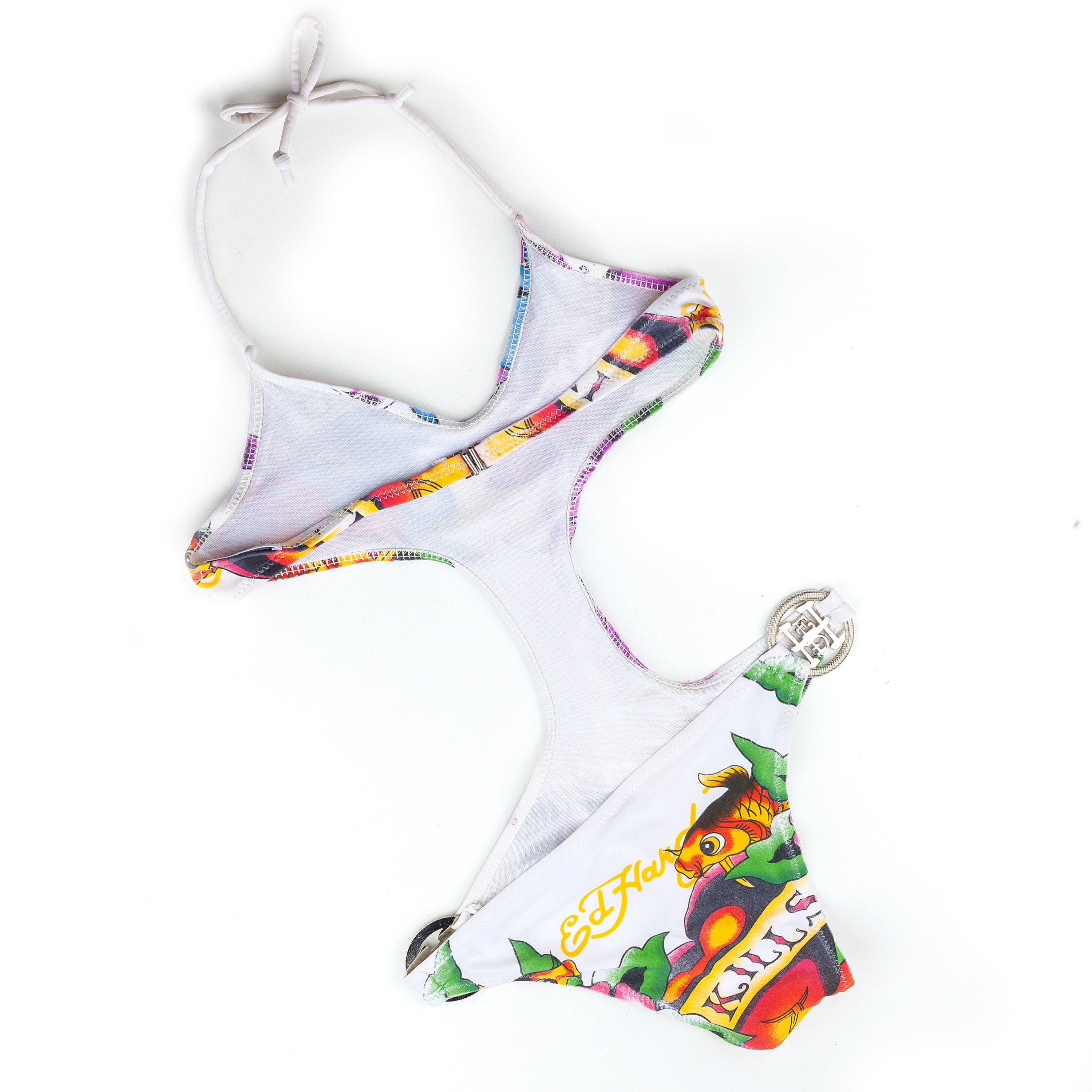 Ed Hardy Ed Hardy by Christian Audigier Vintage Tattoo Trikini (S) Size ONE SIZE - 3 Thumbnail