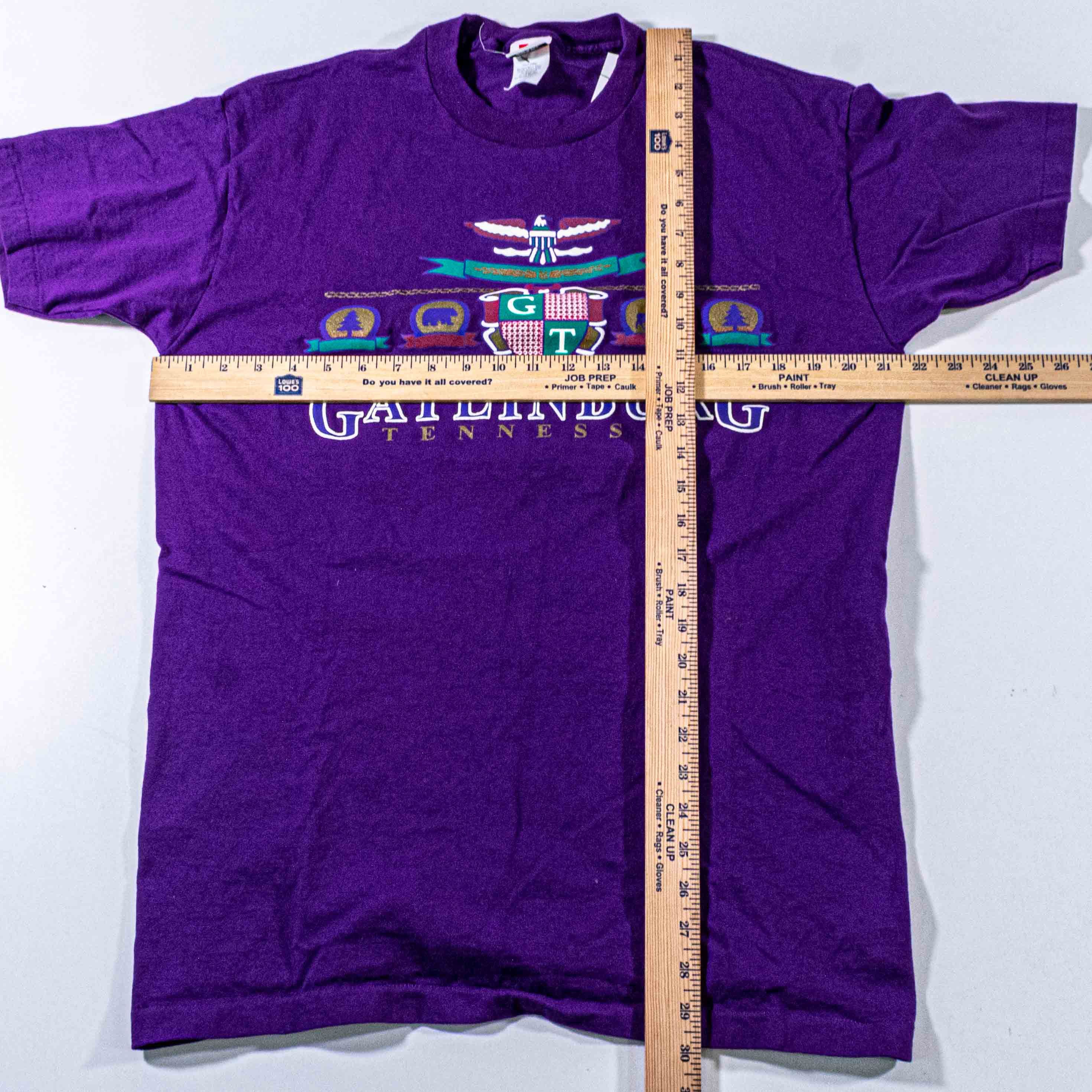 Vintage 90s Gatlinburg Tennessee Shirt Purple Crest Smoky Mountains Size US L / EU 52-54 / 3 - 3 Thumbnail