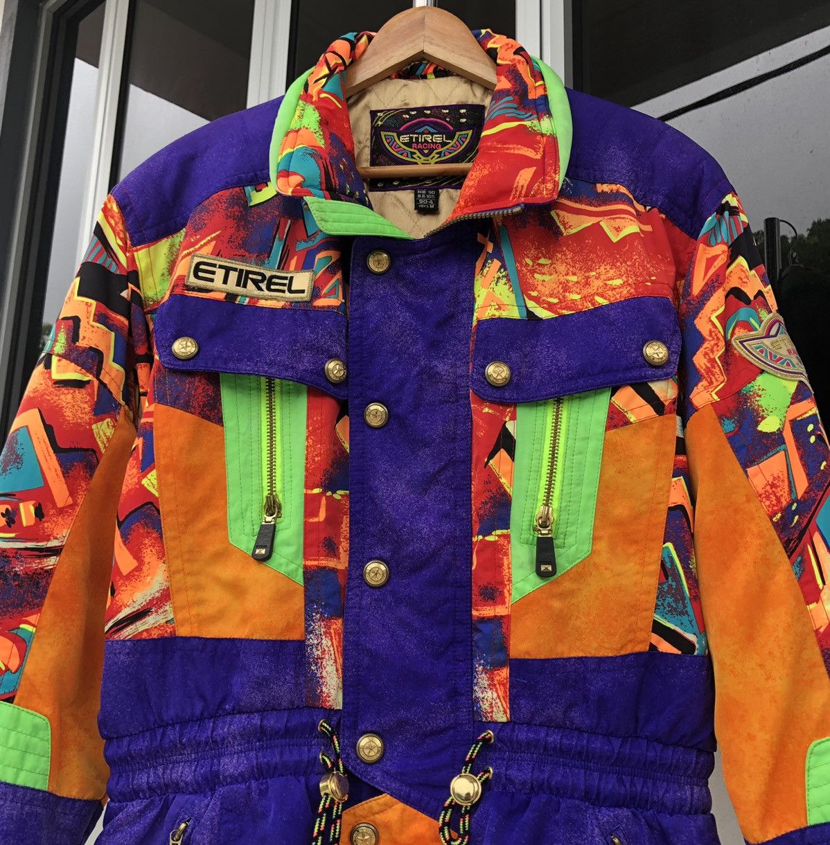 Japanese Brand Vintage ETIREL Racing Men’s Multicolour Ski Jacket Size US M / EU 48-50 / 2 - 2 Thumbnail