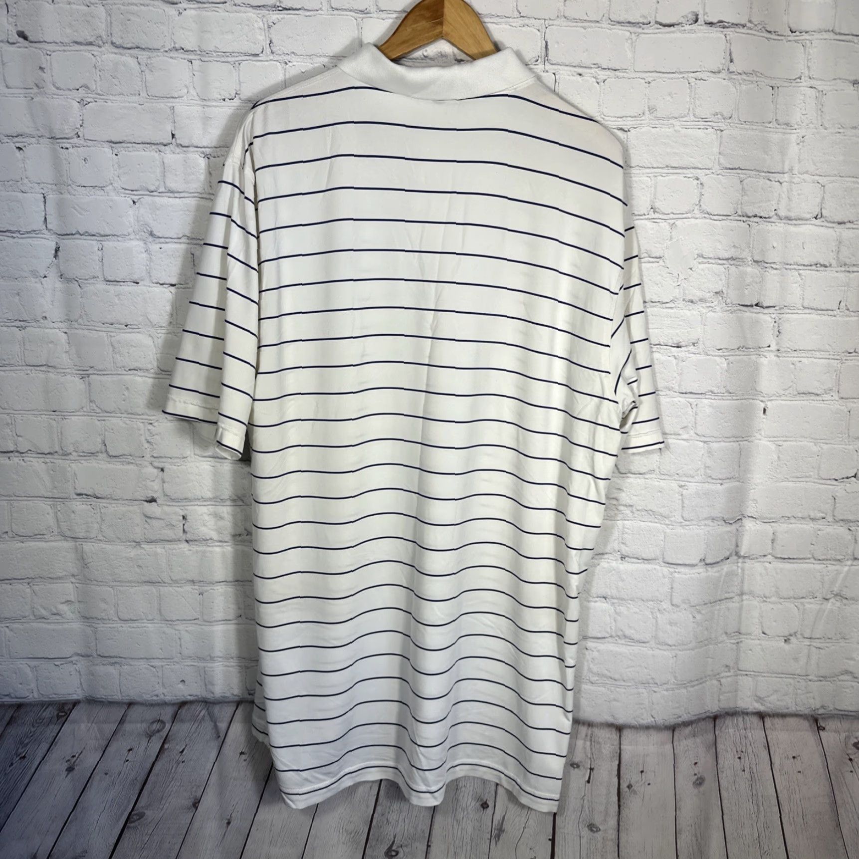 Peter Millar Peter Millar Polo Shirt Mens XL White Stripe Summer Comfort Golf Stretch Casual Size US XL / EU 56 / 4 - 7 Thumbnail