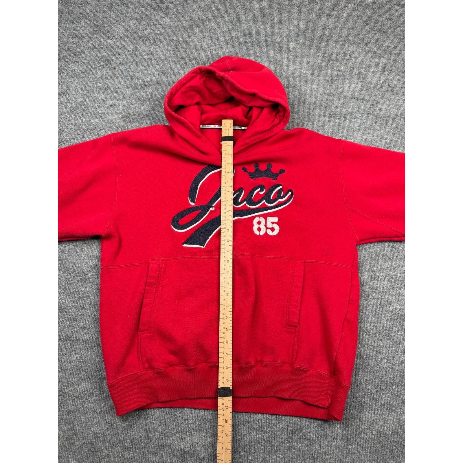 JNCO Vtg JNCO Jeans Red Hoodie XXL 85 Crown Logo Made in Russia Size US XXL / EU 58 / 5 - 7 Thumbnail