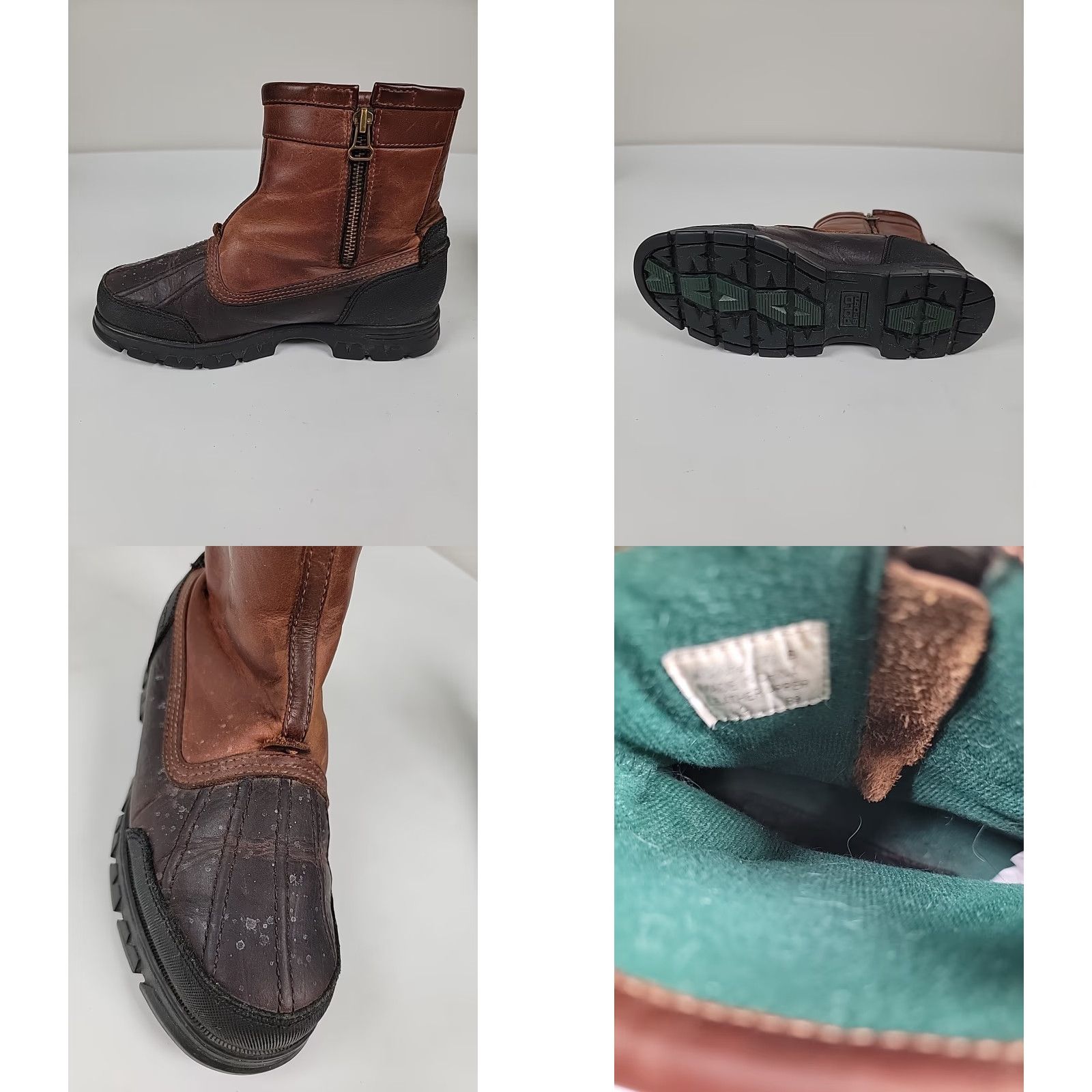 Vintage VINTAGE POLO Sport Ralph Lauren Ranger Duck Boots Women 7.5B Brown Leather Zip Ankle Boots West Size US 8 / IT 38 - 8 Thumbnail