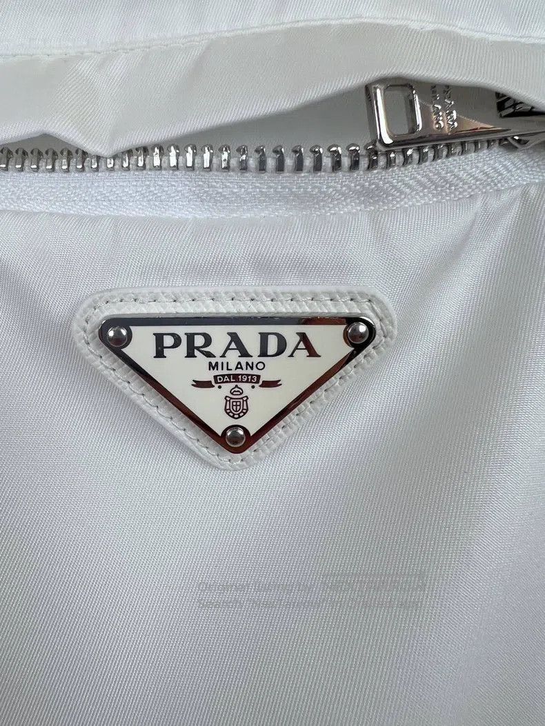 Prada Prada Co-branded triangle white side striped zipper jacket Size US M / EU 48-50 / 2 - 7 Thumbnail